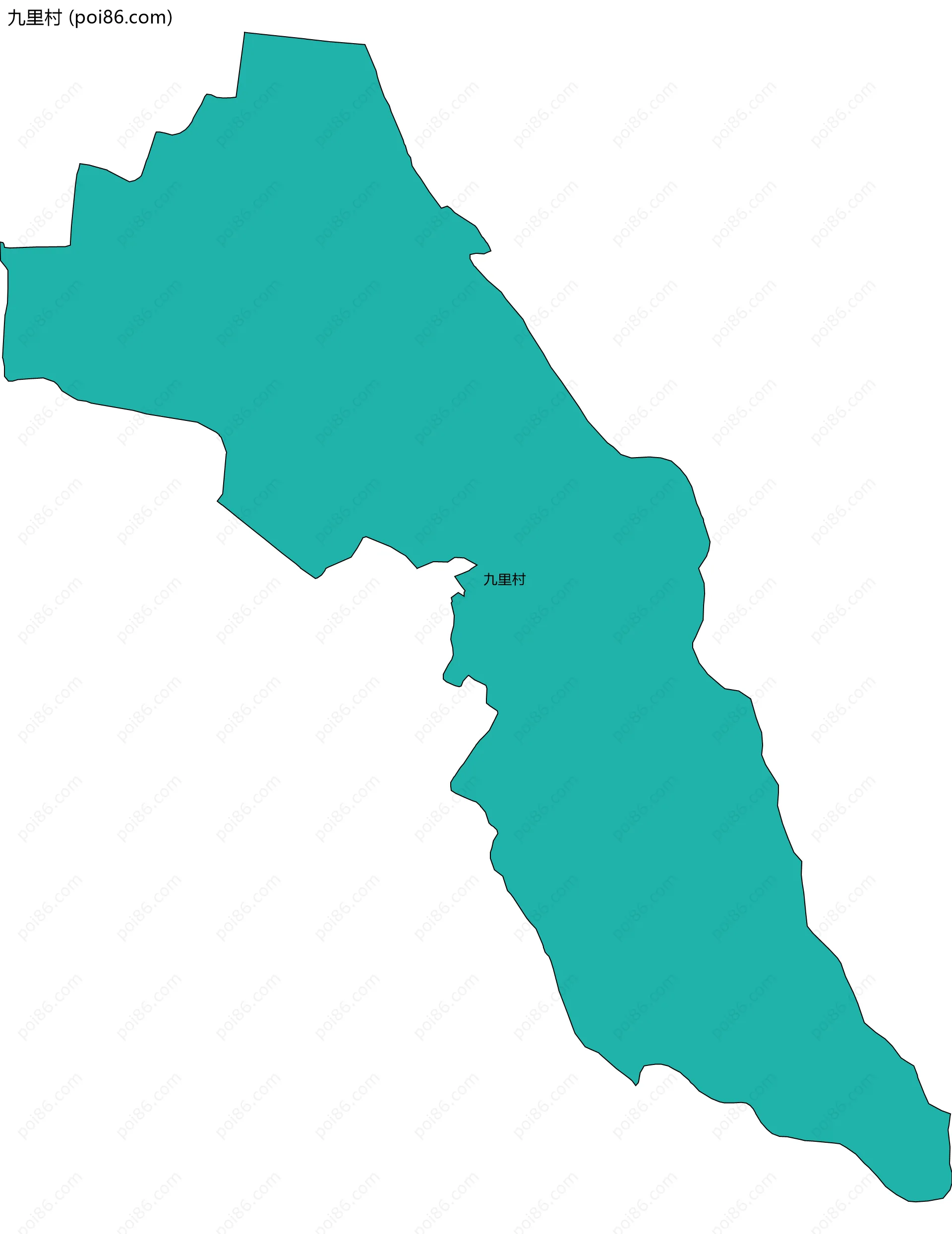 九里村边界地图