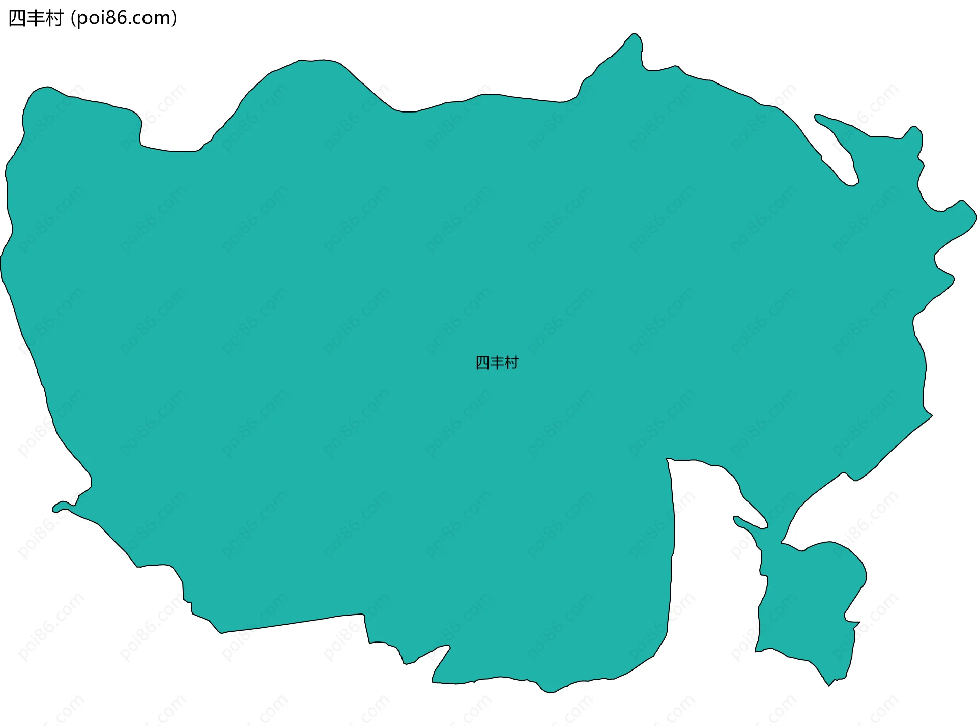 四丰村边界地图