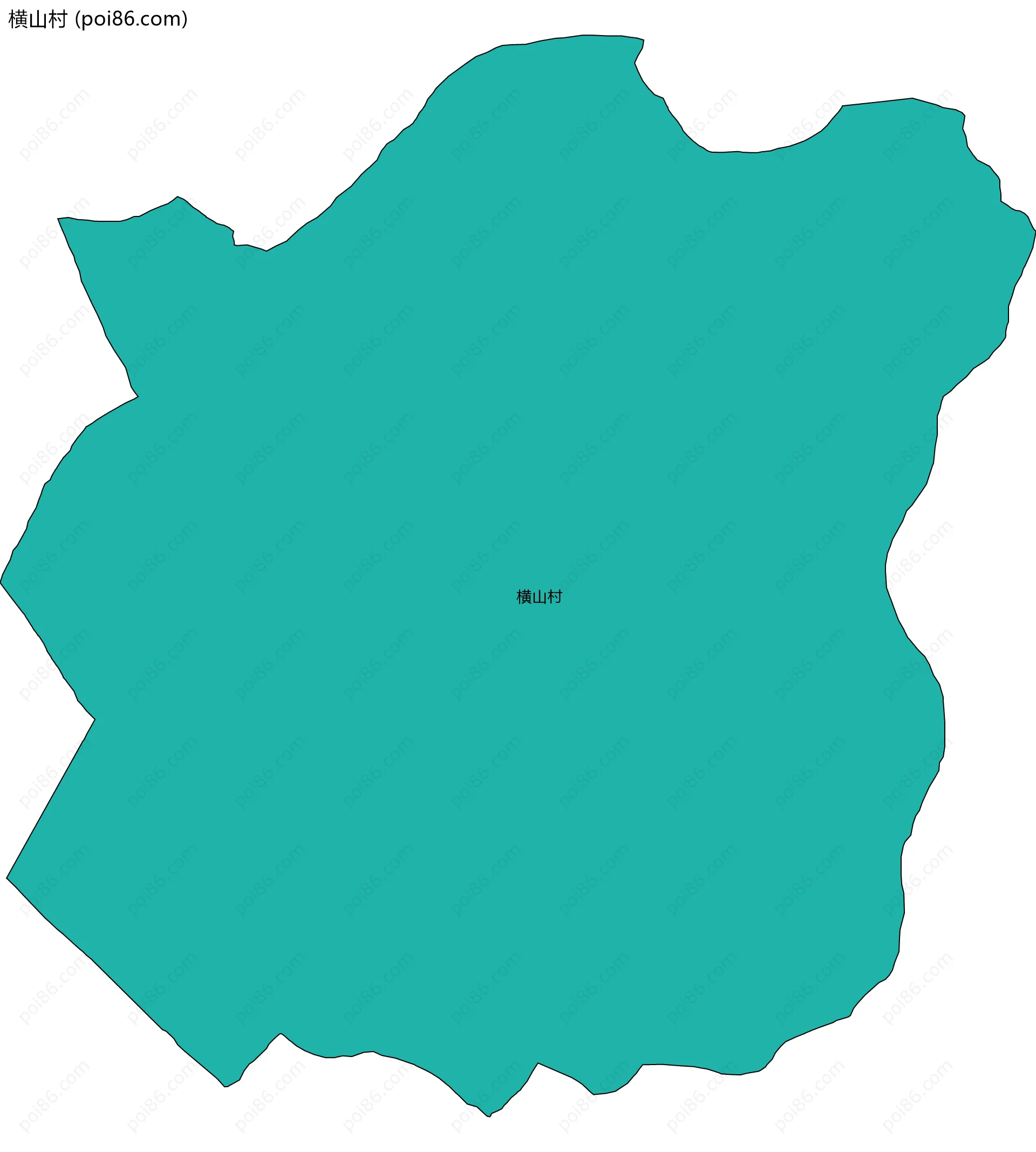 横山村边界地图