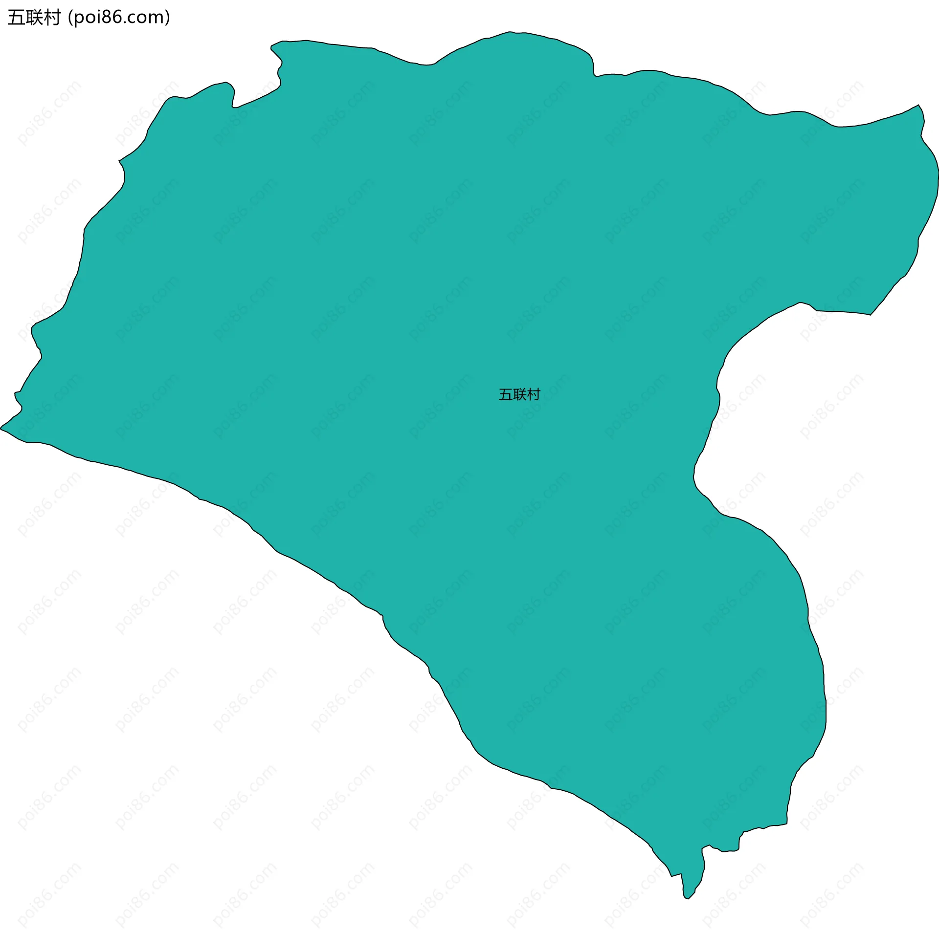 五联村边界地图