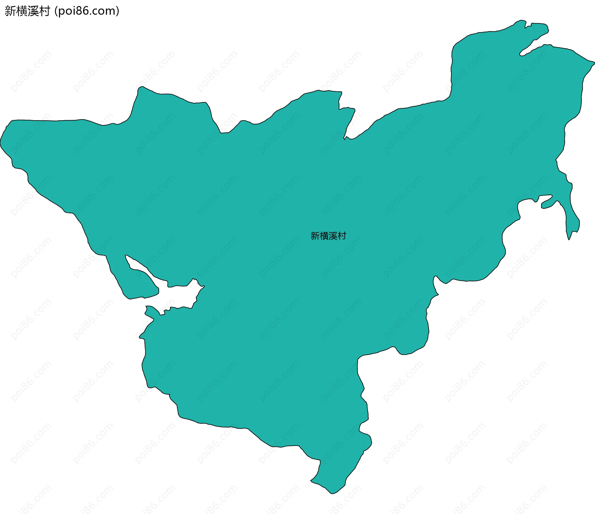 新横溪村边界地图