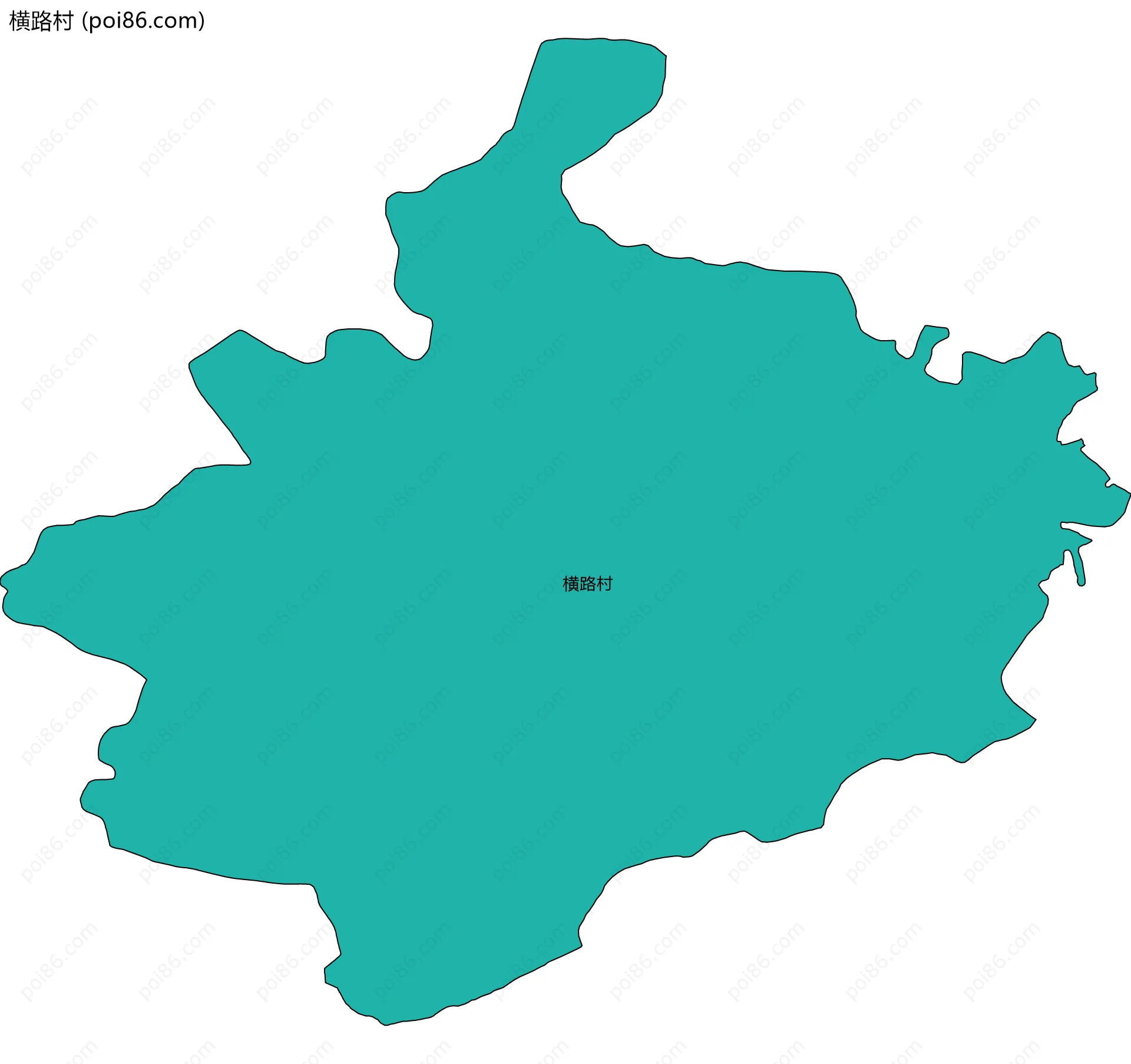 横路村边界地图