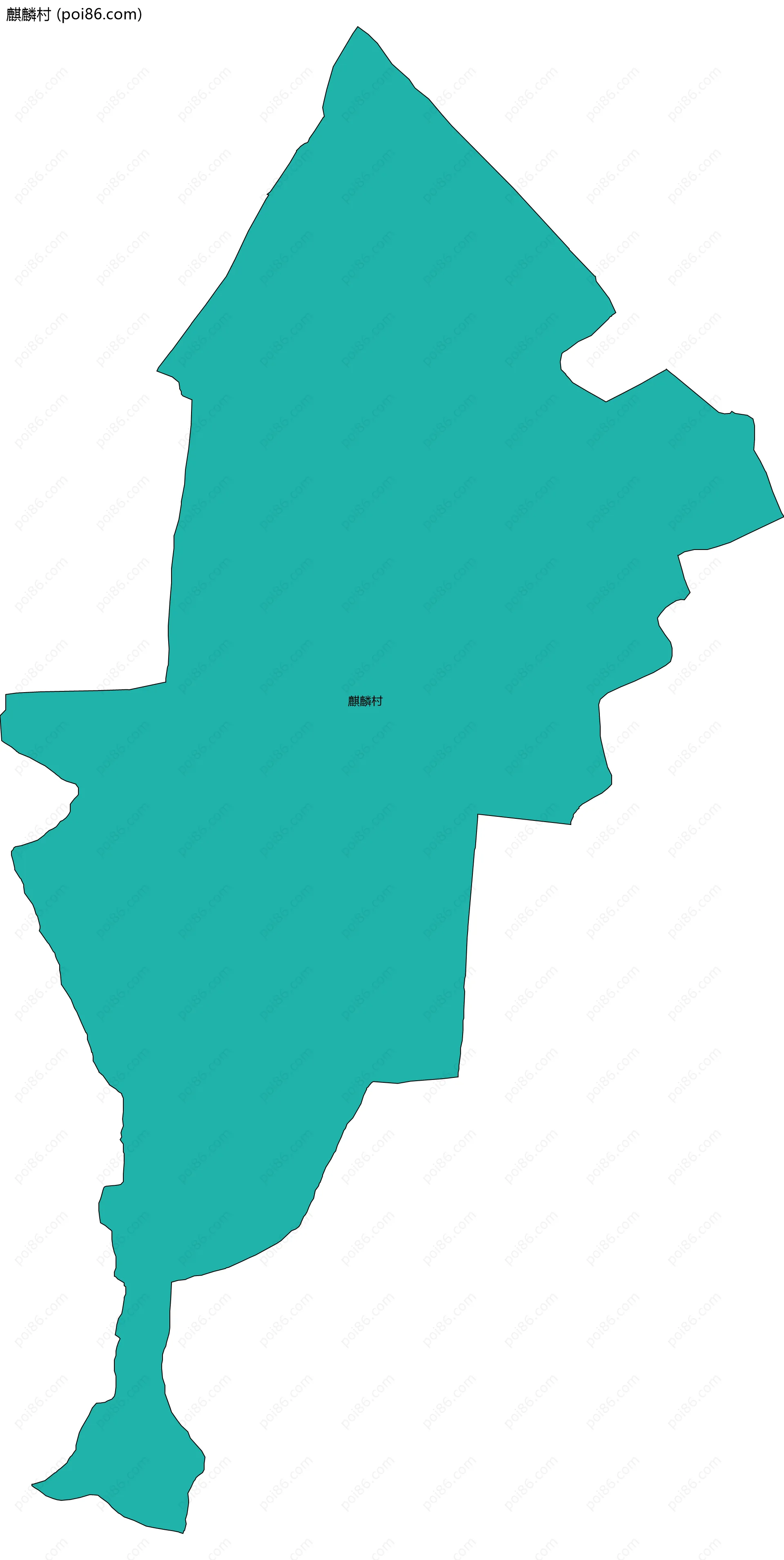 麒麟村边界地图