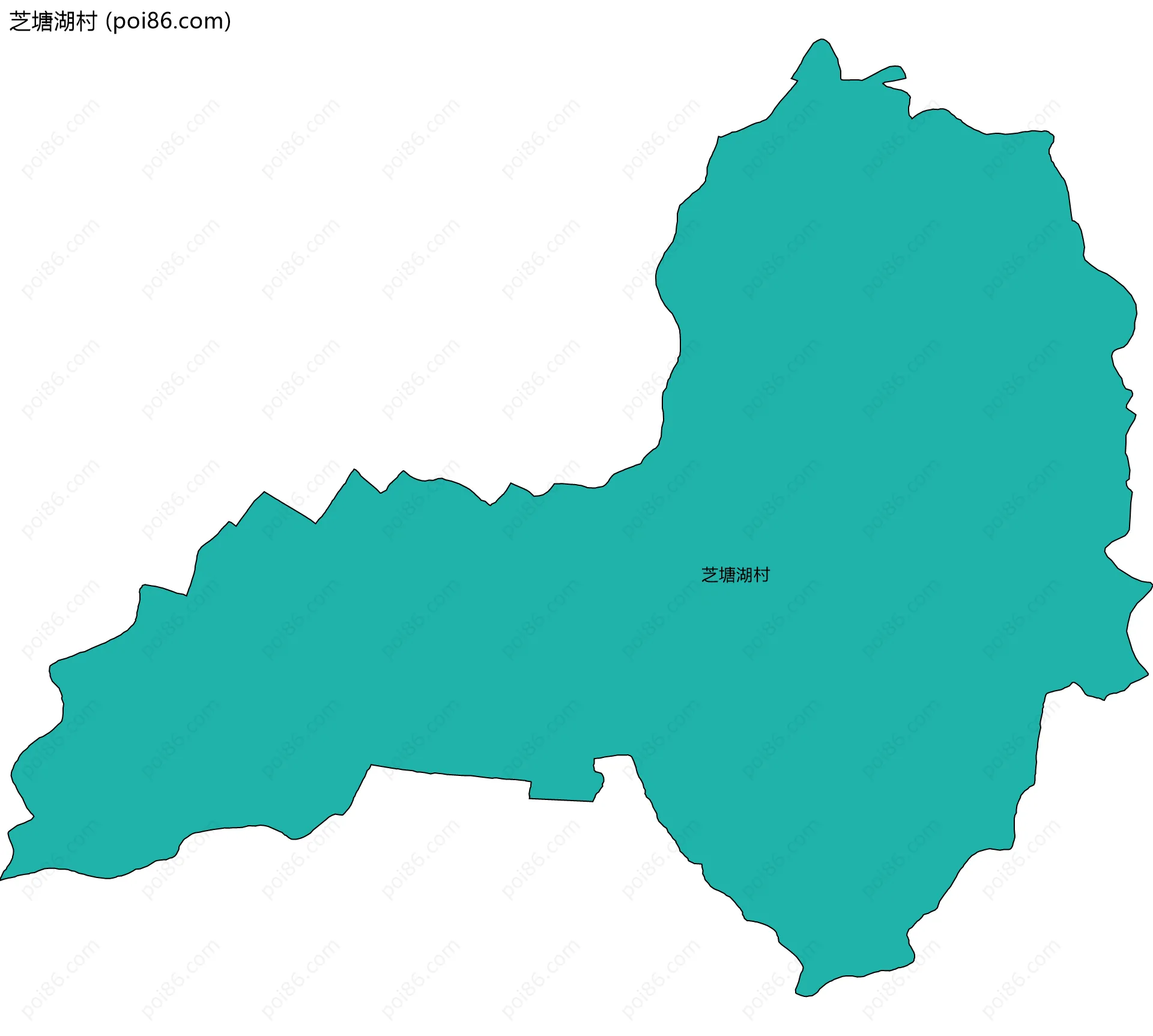 芝塘湖村边界地图