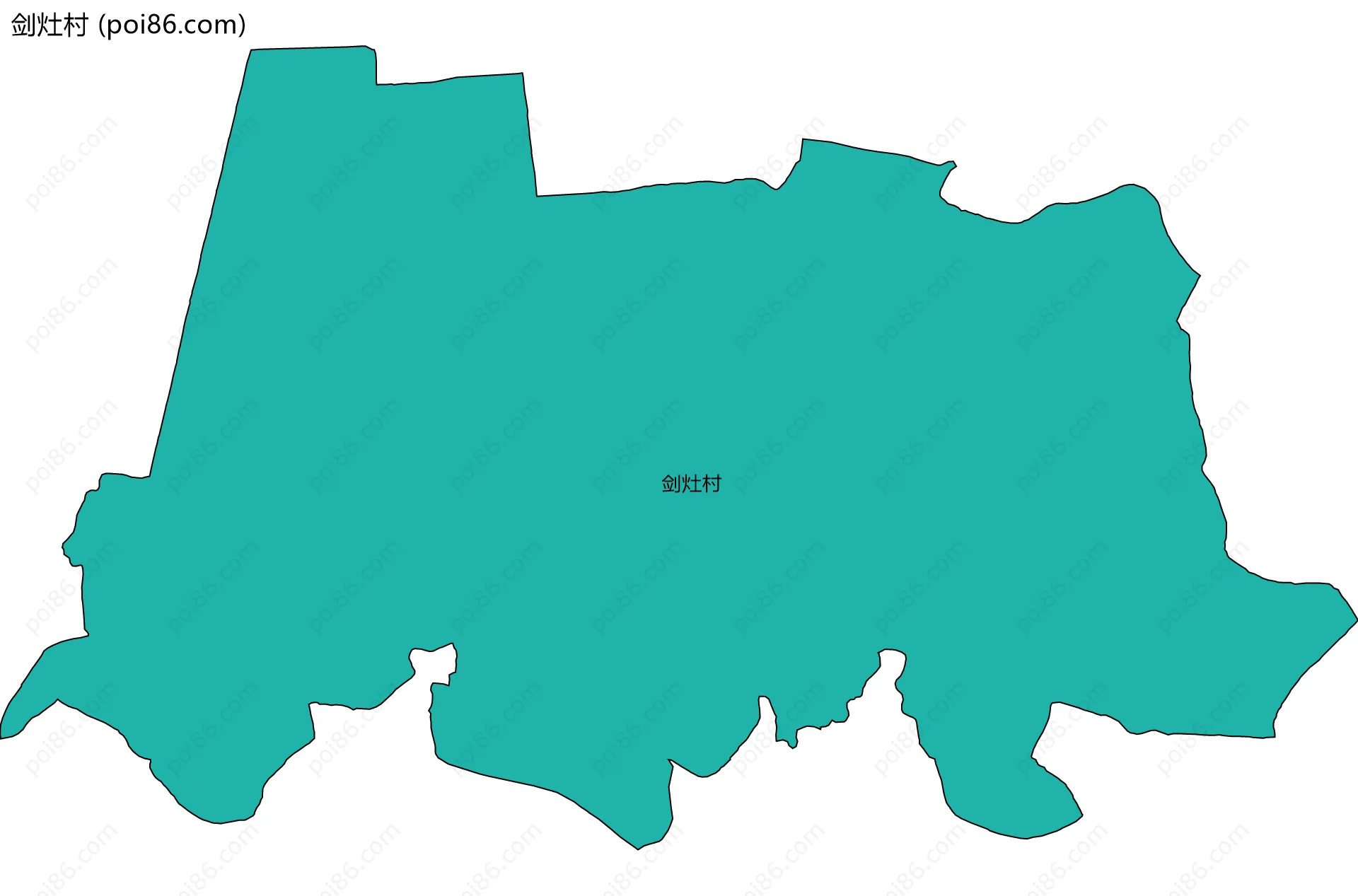 剑灶村边界地图