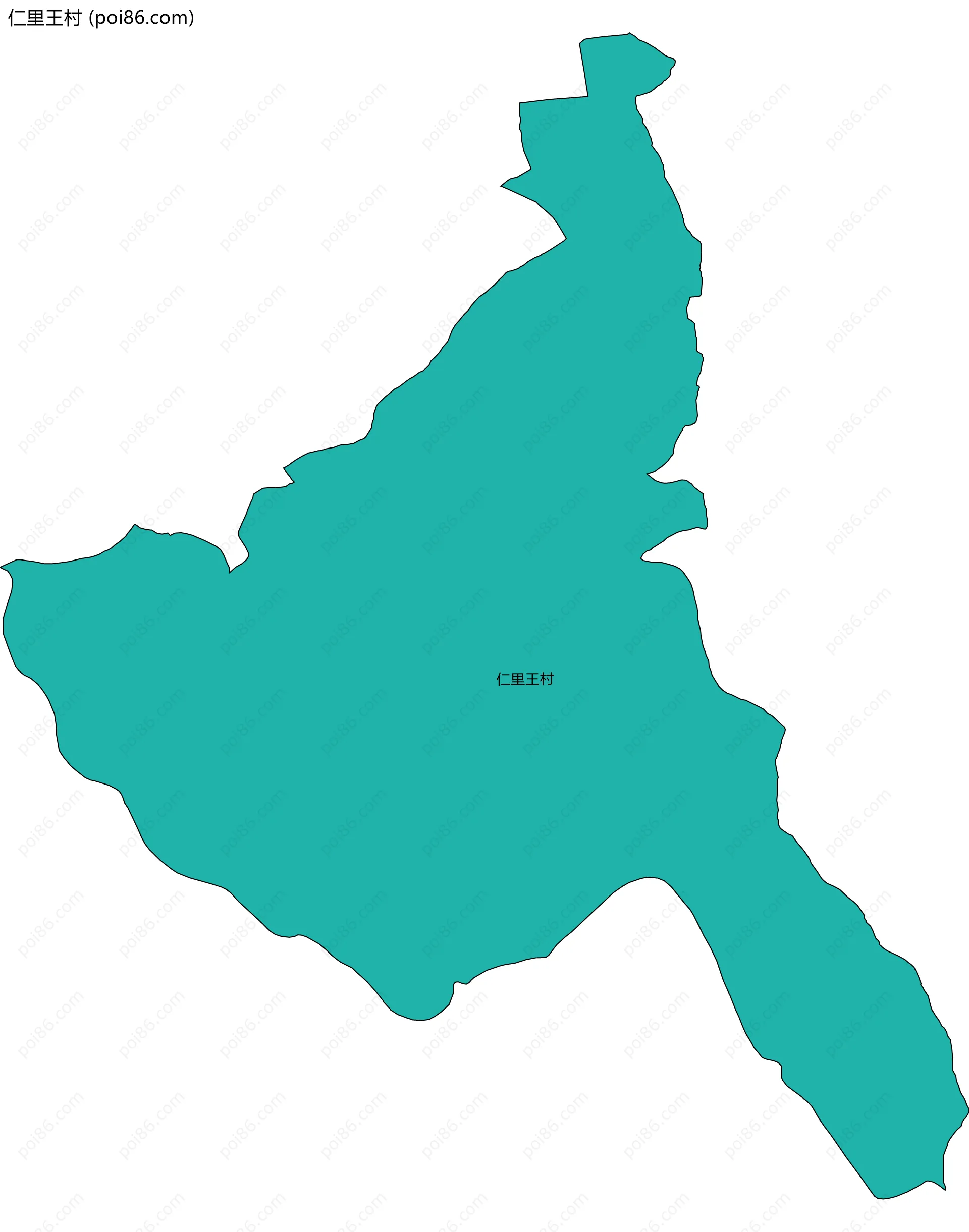 仁里王村边界地图