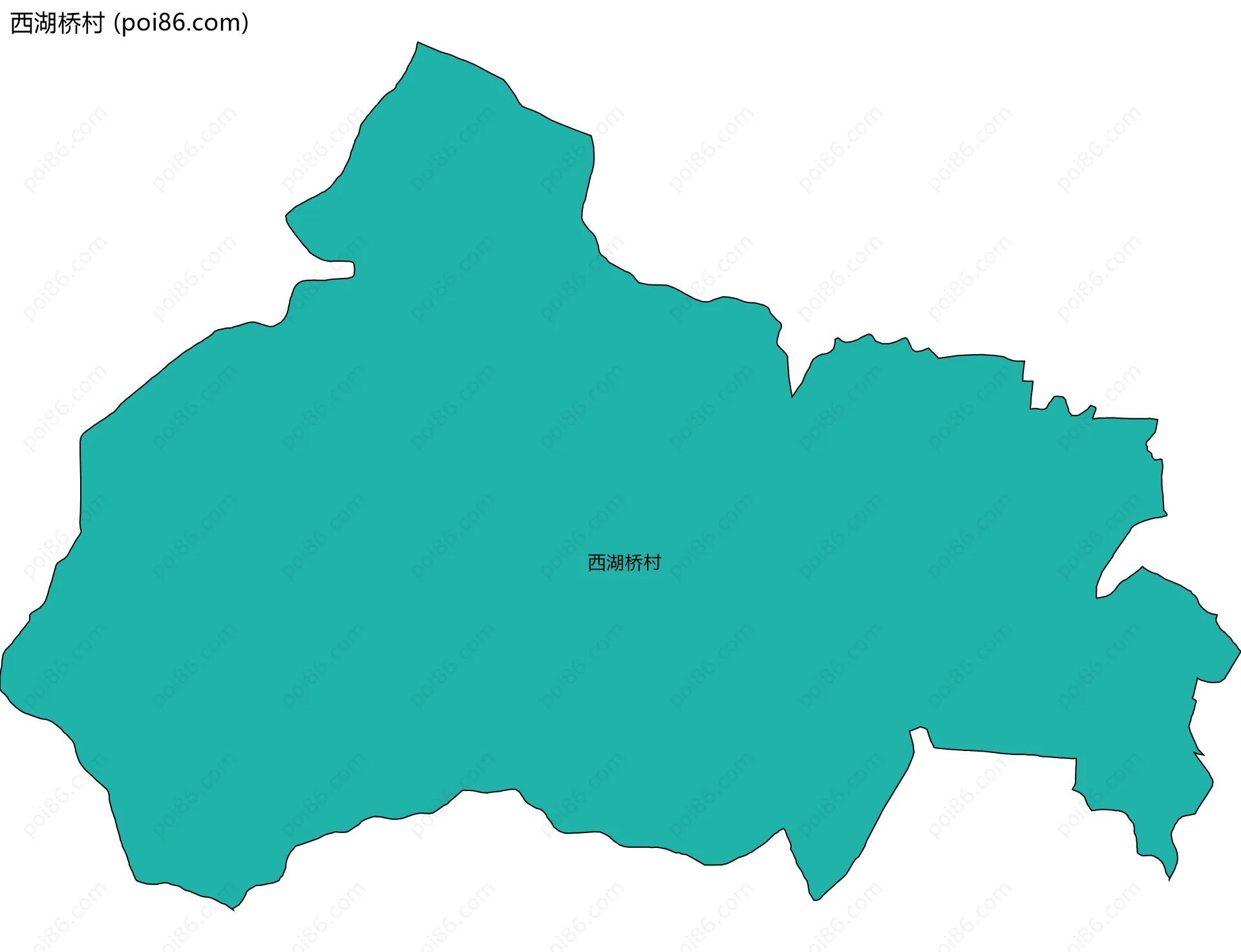 西湖桥村边界地图