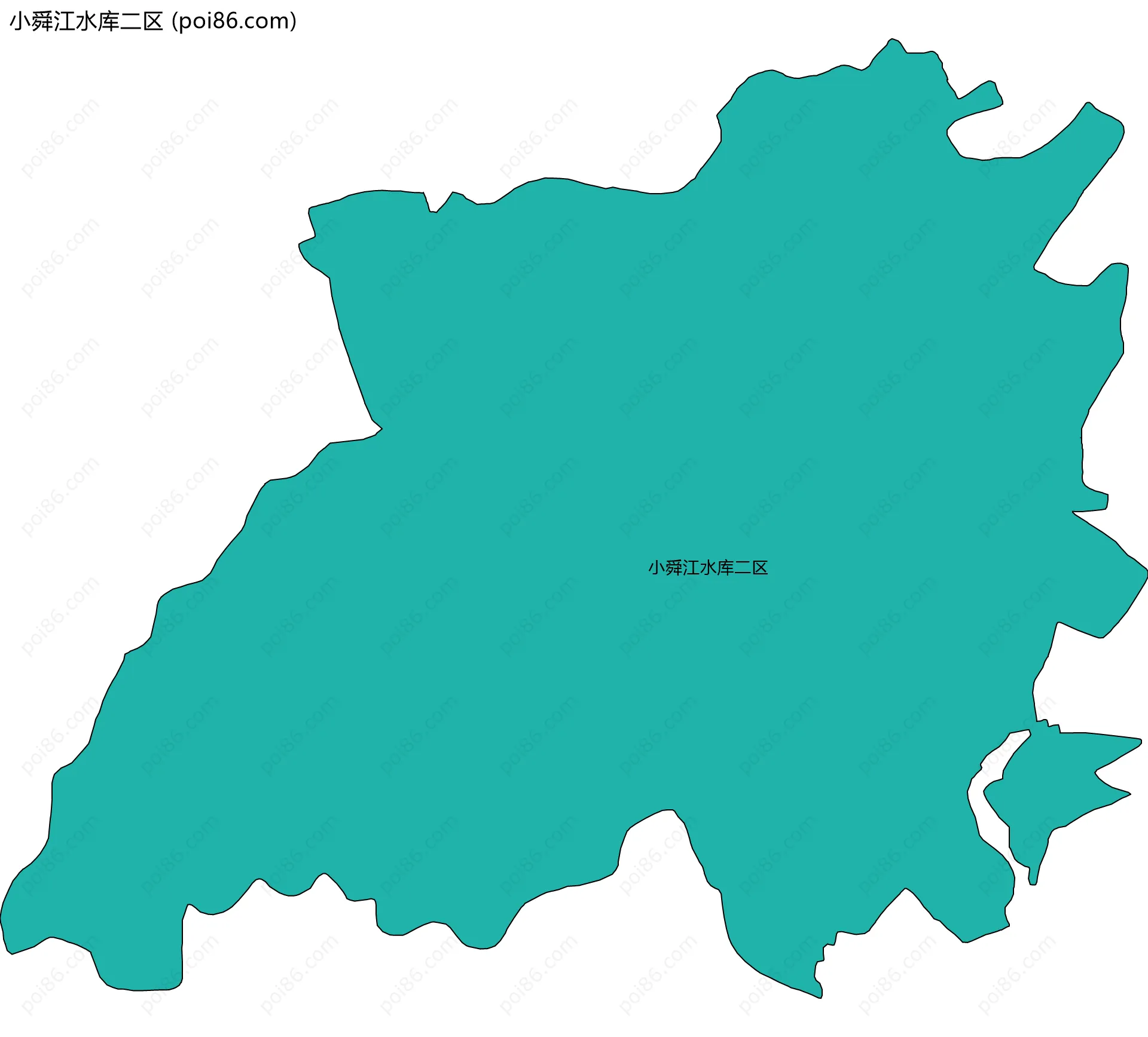 小舜江水库二区边界地图