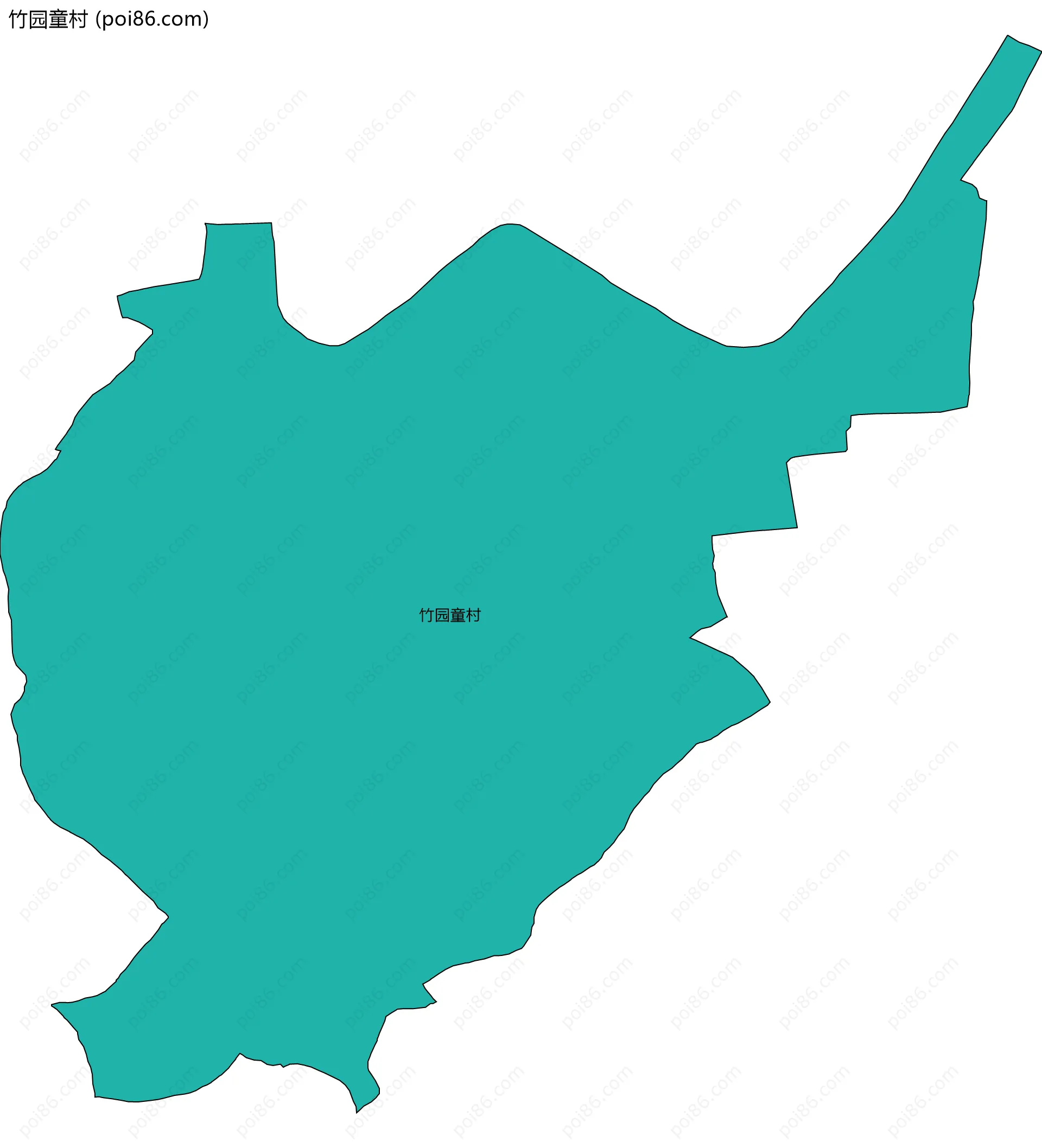 竹园童村边界地图