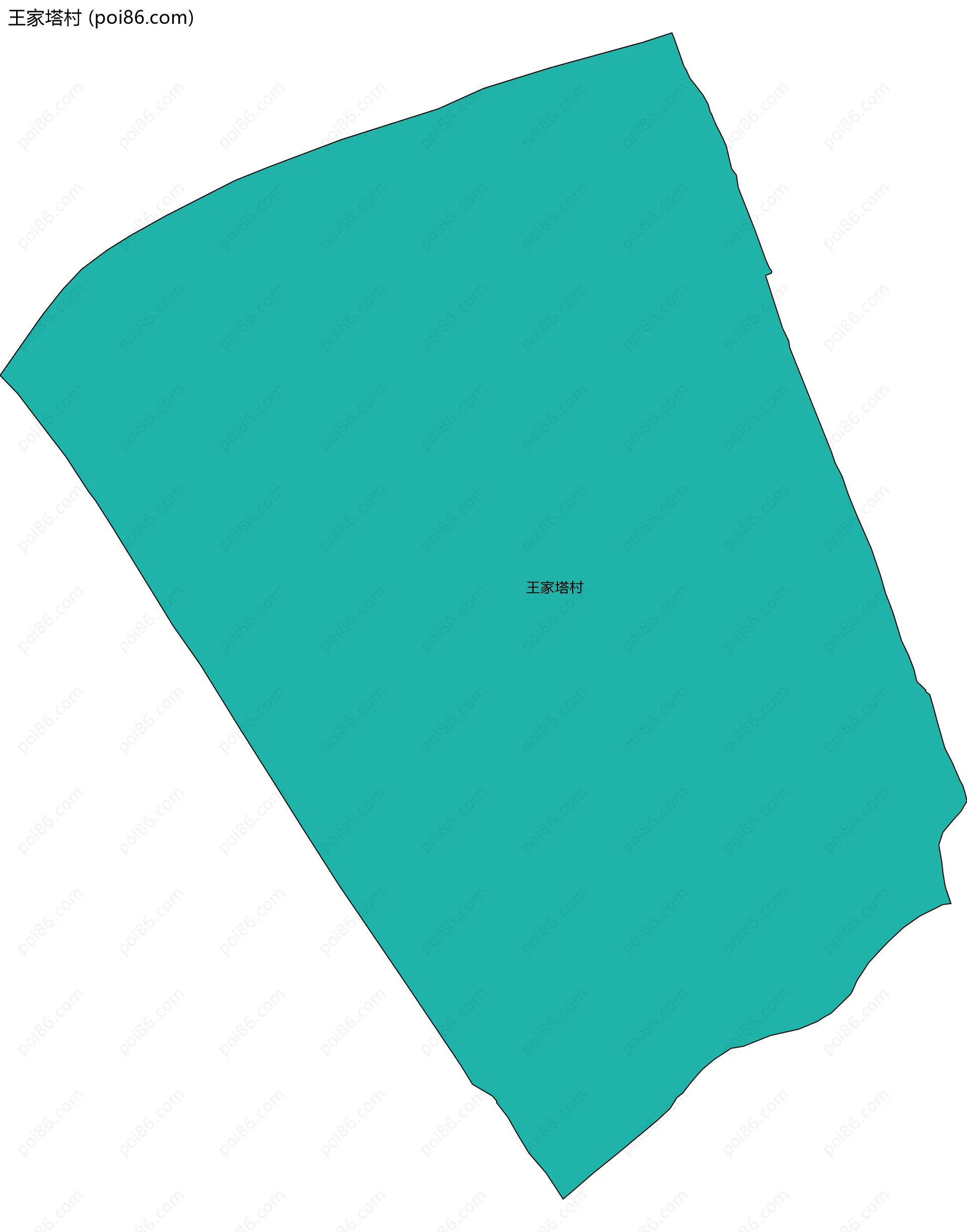 王家塔村边界地图