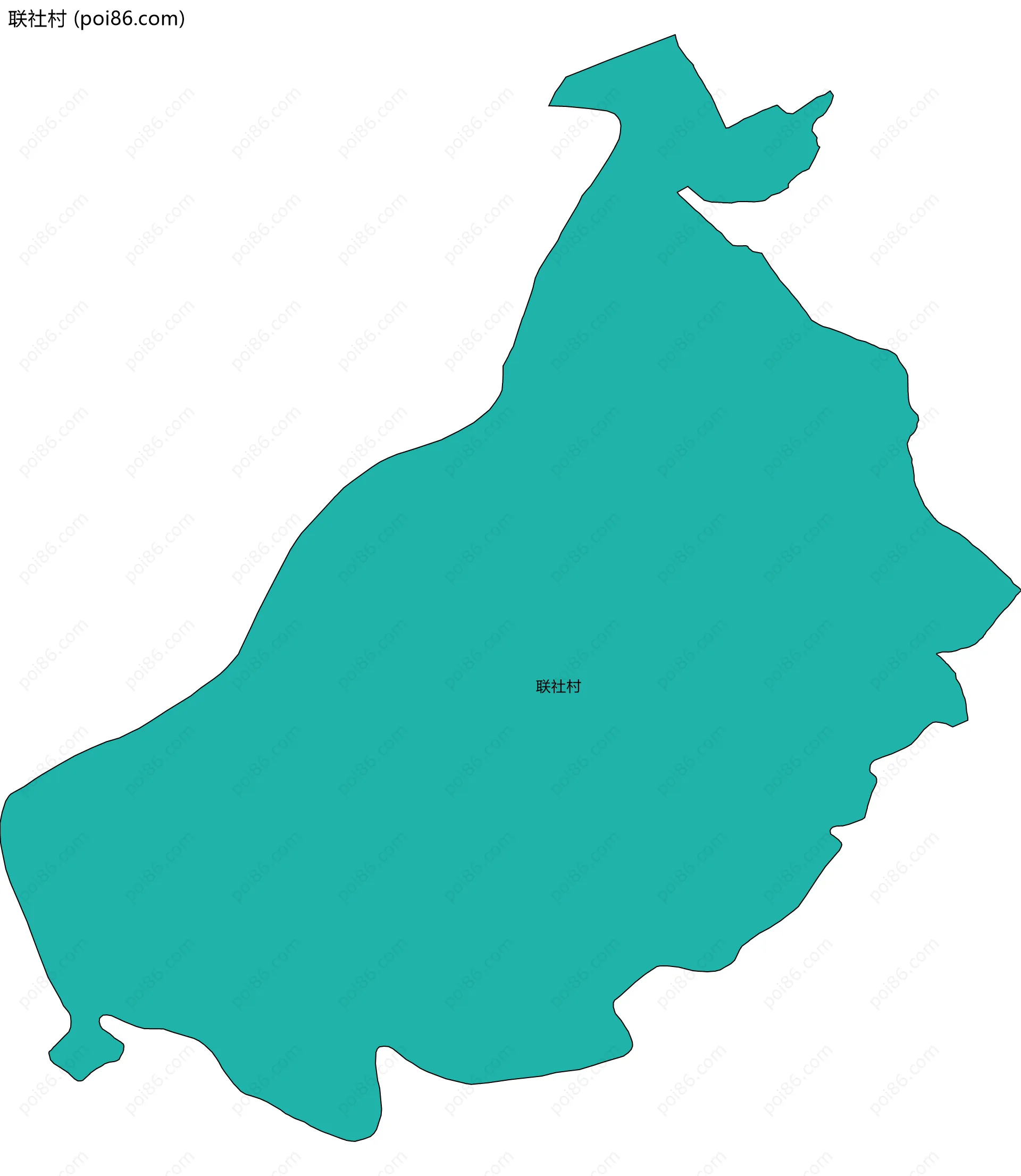 联社村边界地图