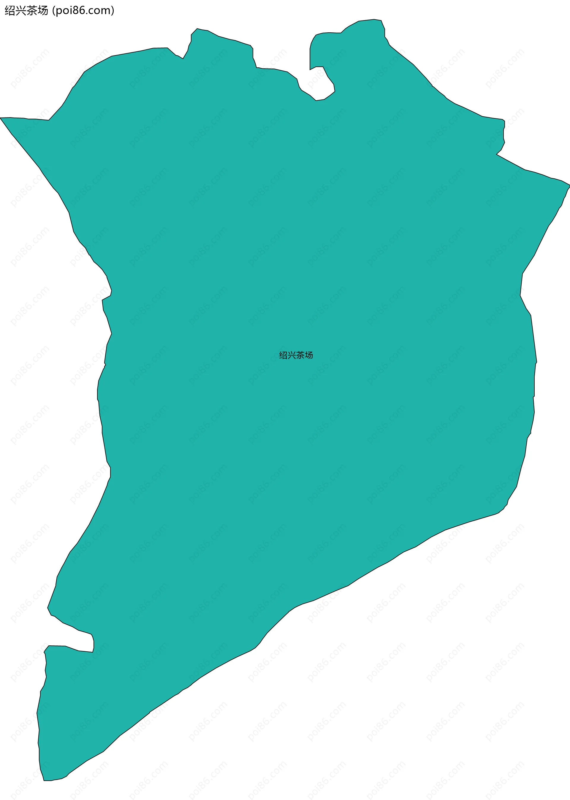 绍兴茶场边界地图