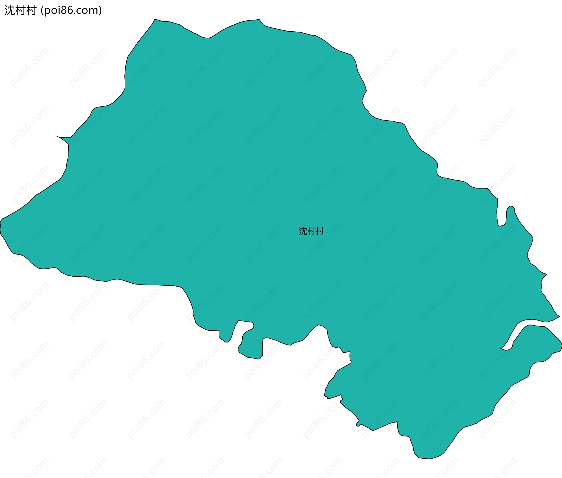沈村村边界地图