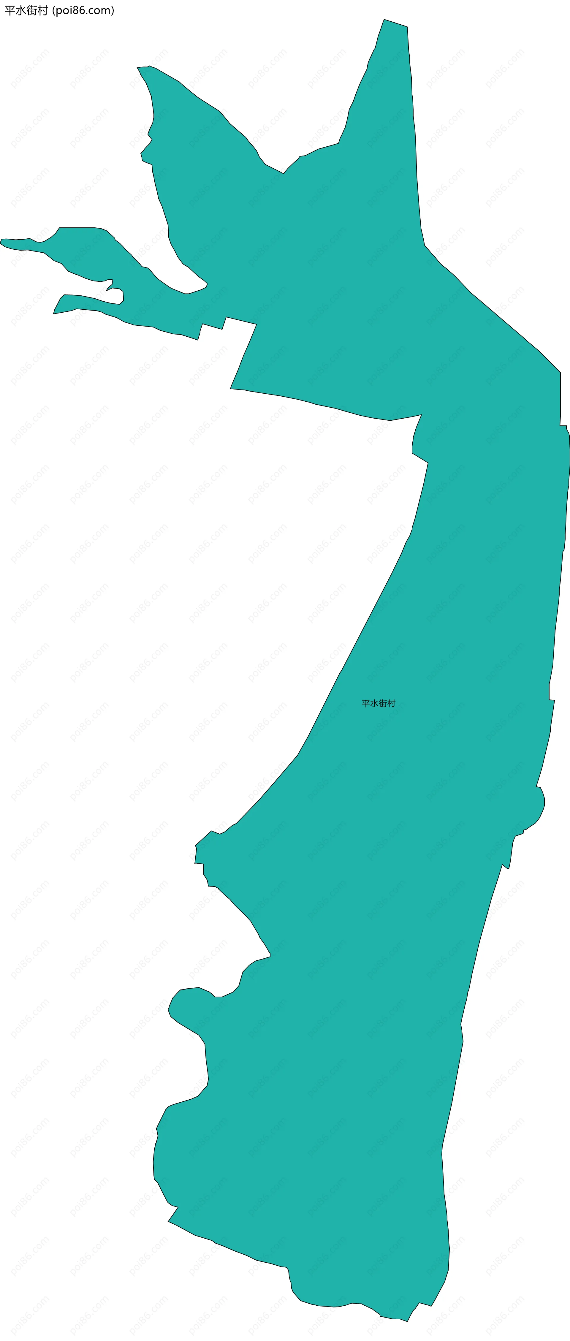 平水街村边界地图