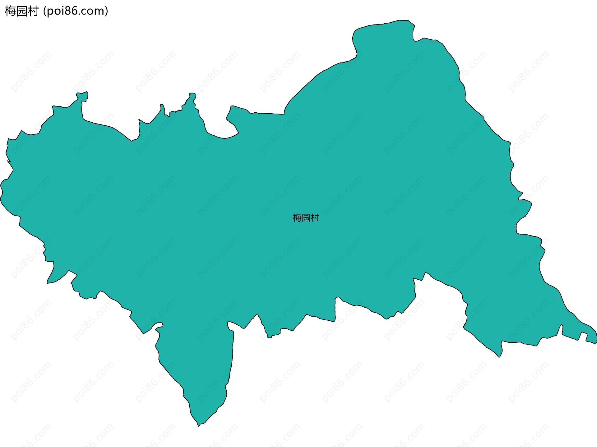 梅园村边界地图