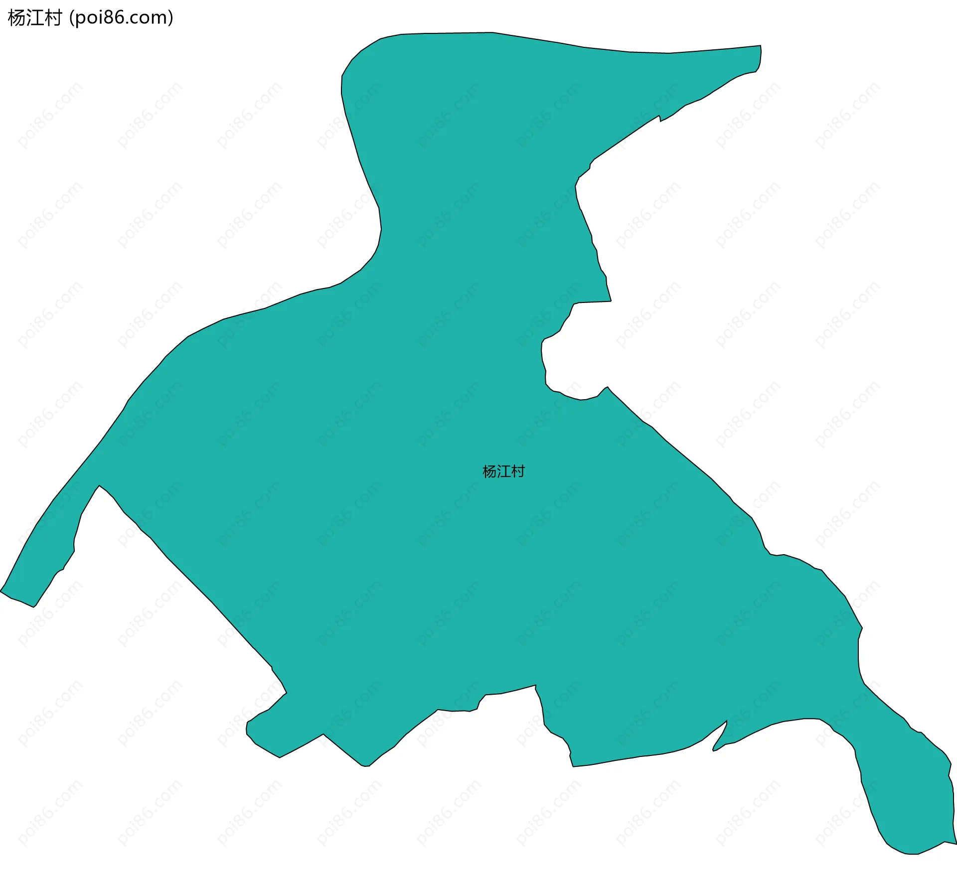 杨江村边界地图