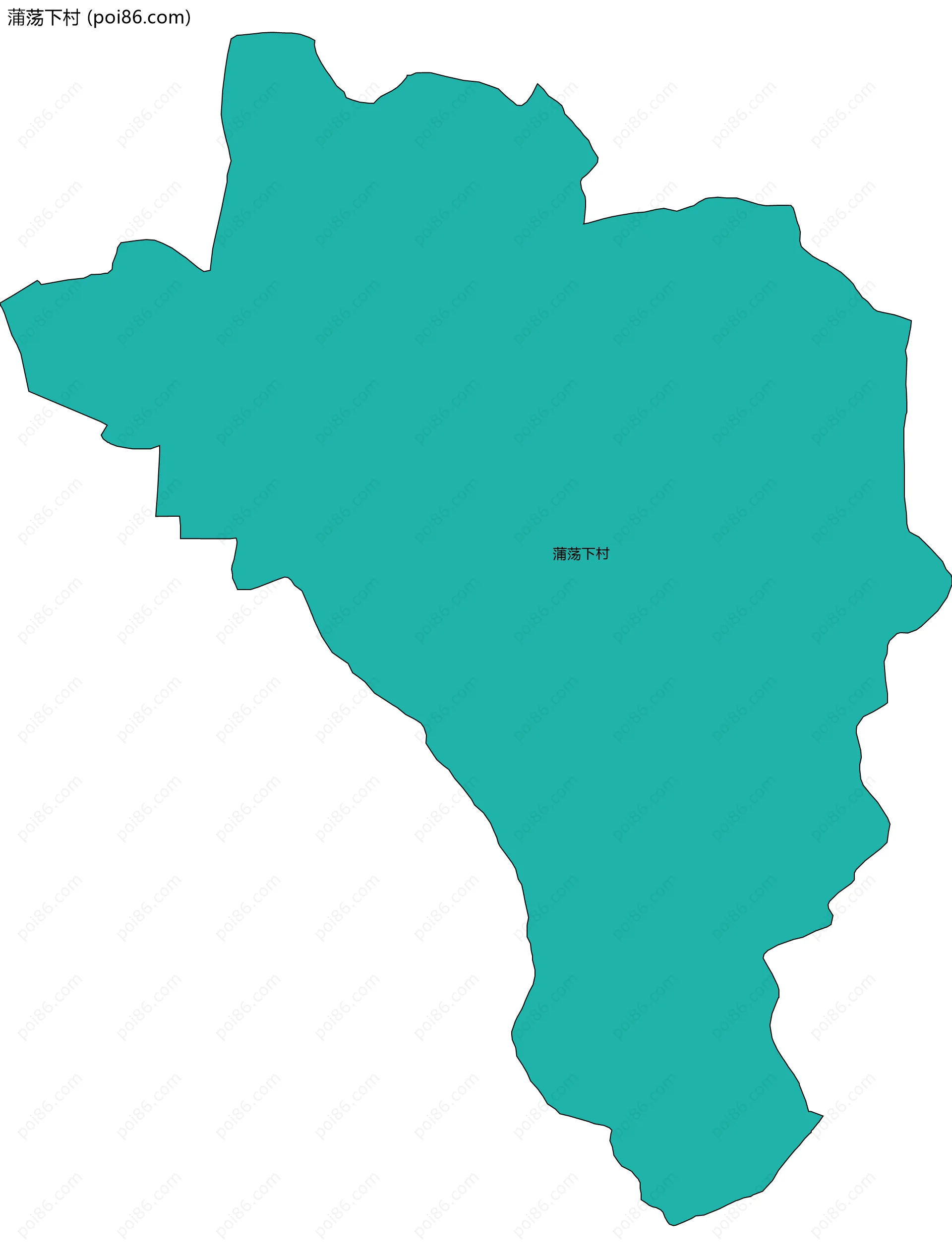 蒲荡下村边界地图