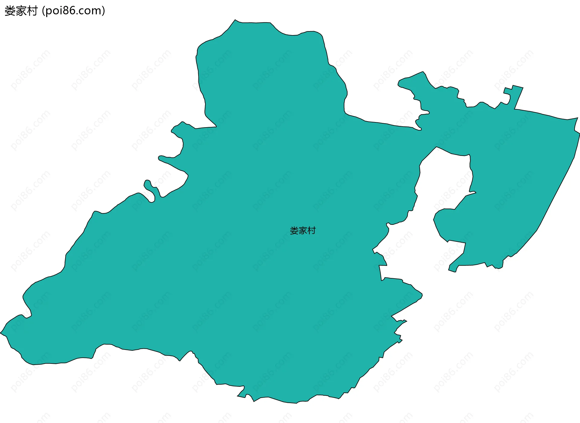 娄家村边界地图