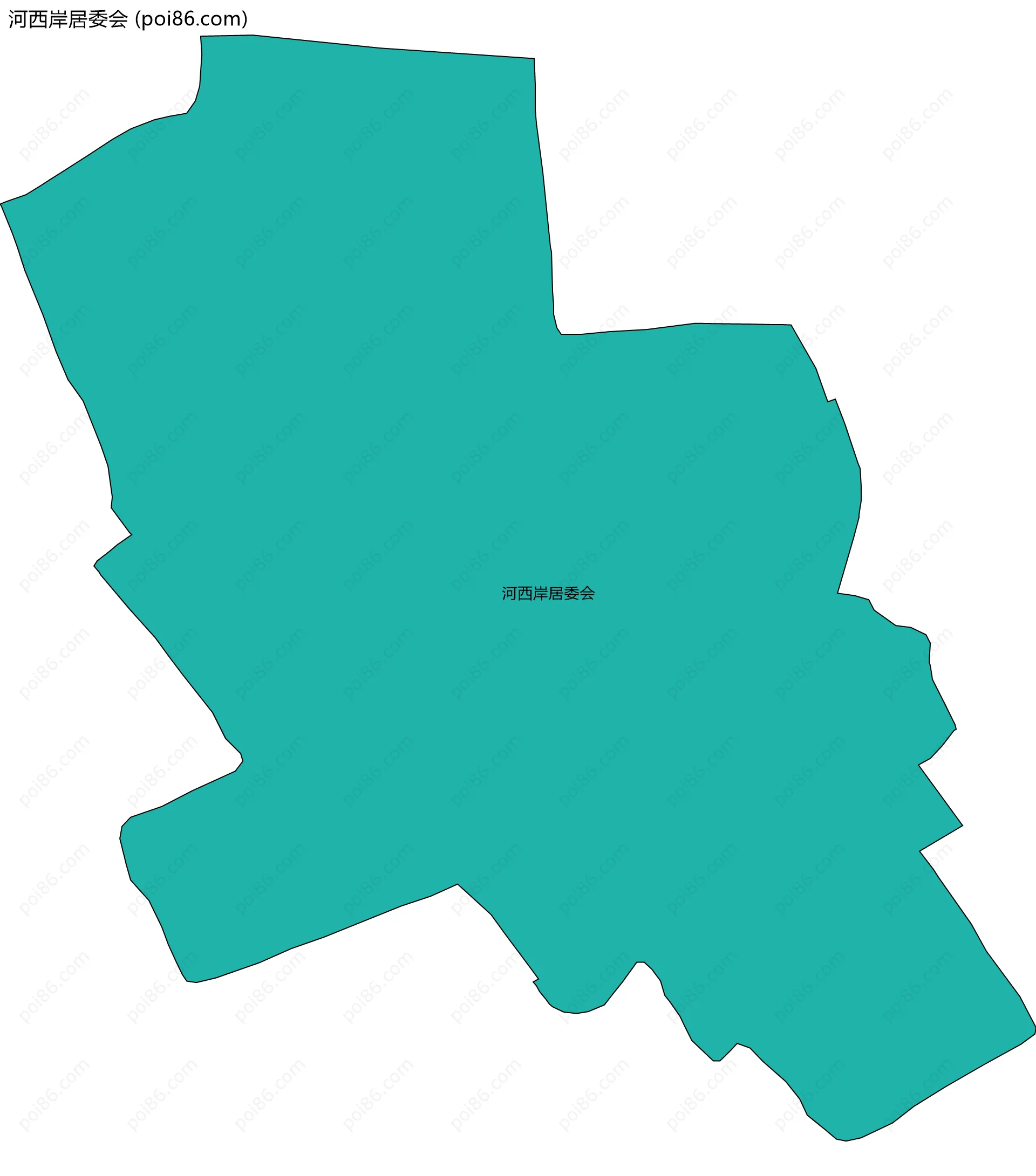 河西岸居委会边界地图