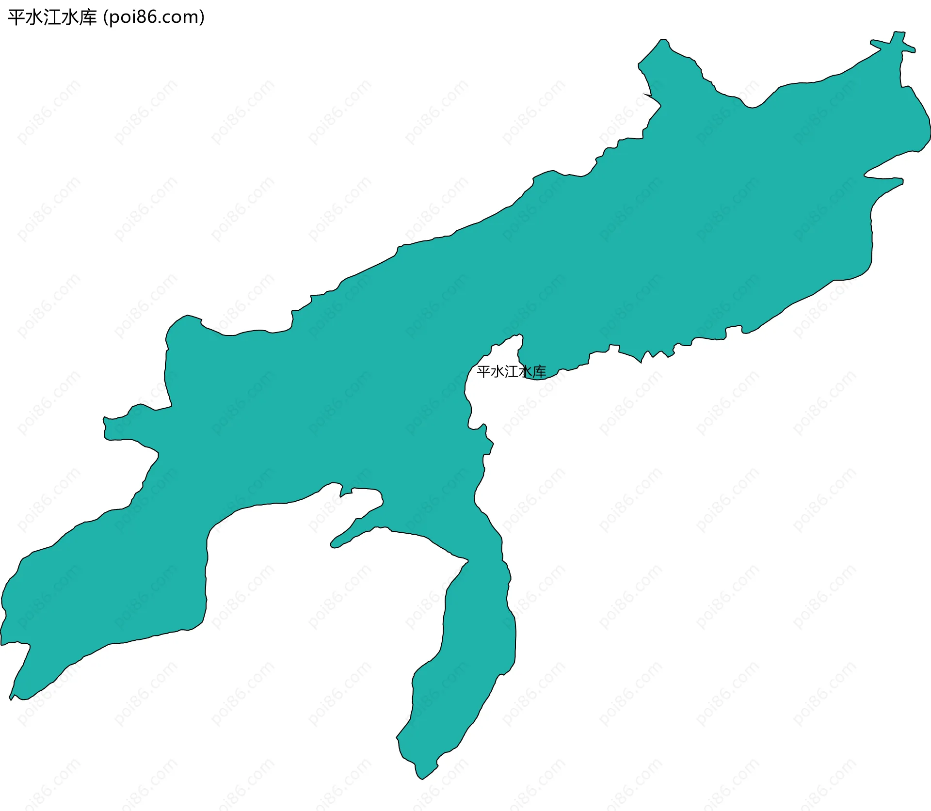 平水江水库边界地图