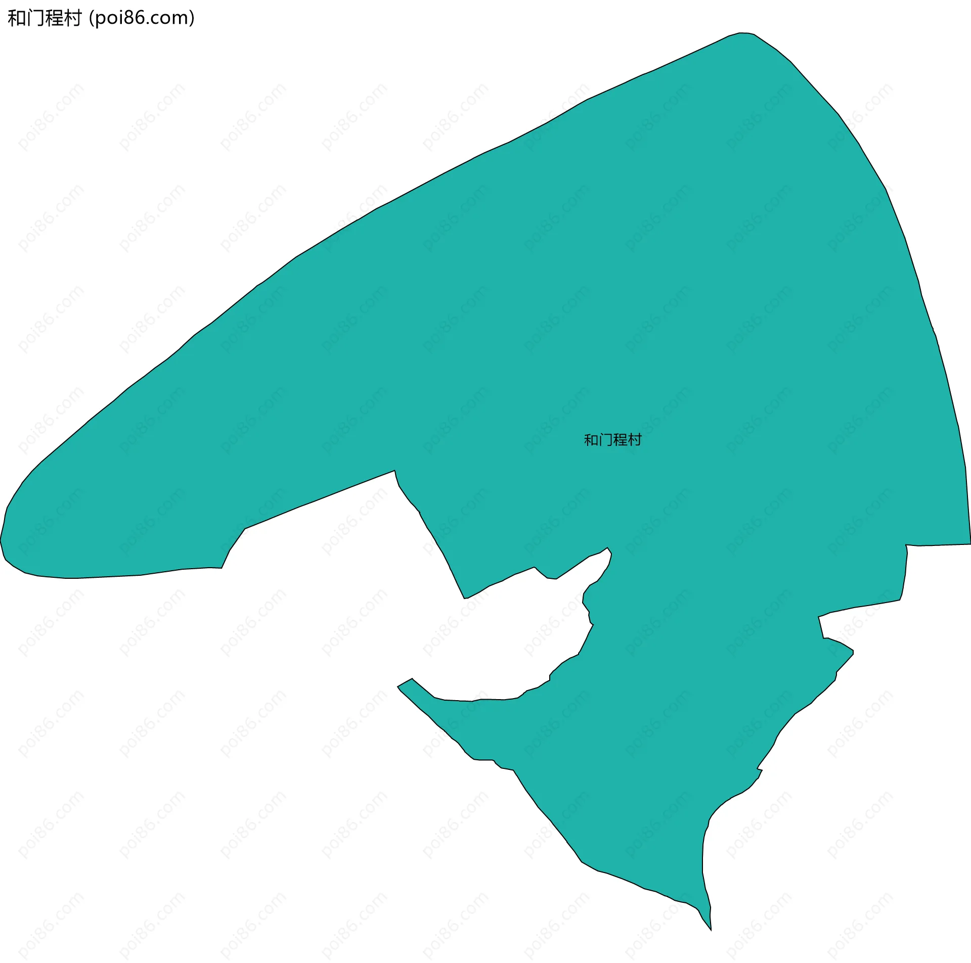 和门程村边界地图