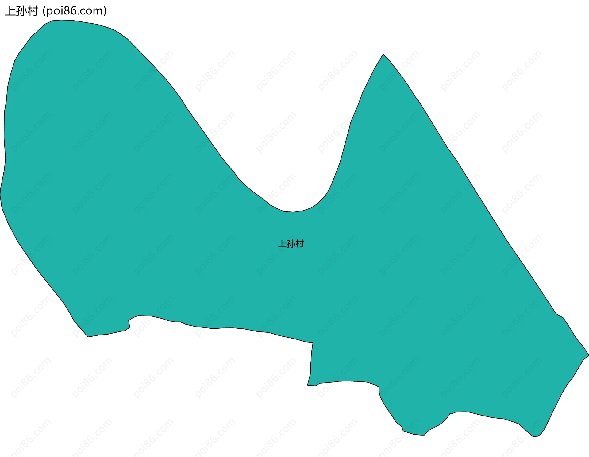 上孙村边界地图
