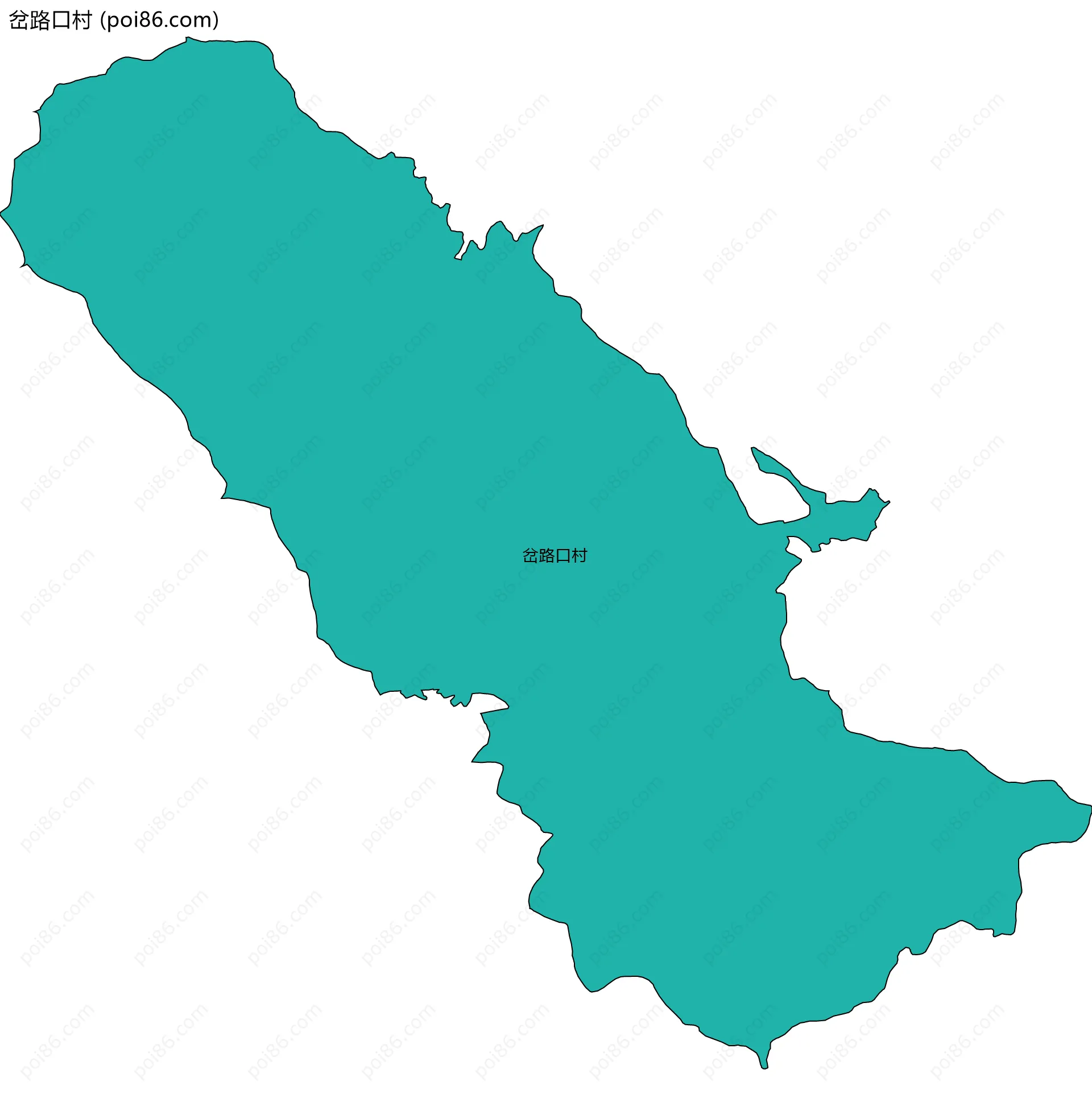 岔路口村边界地图