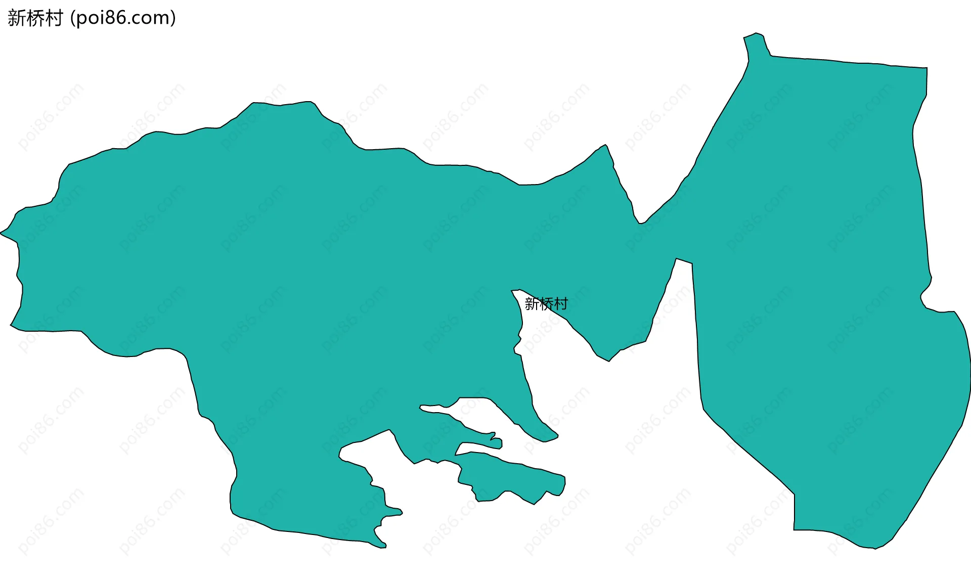 新桥村边界地图