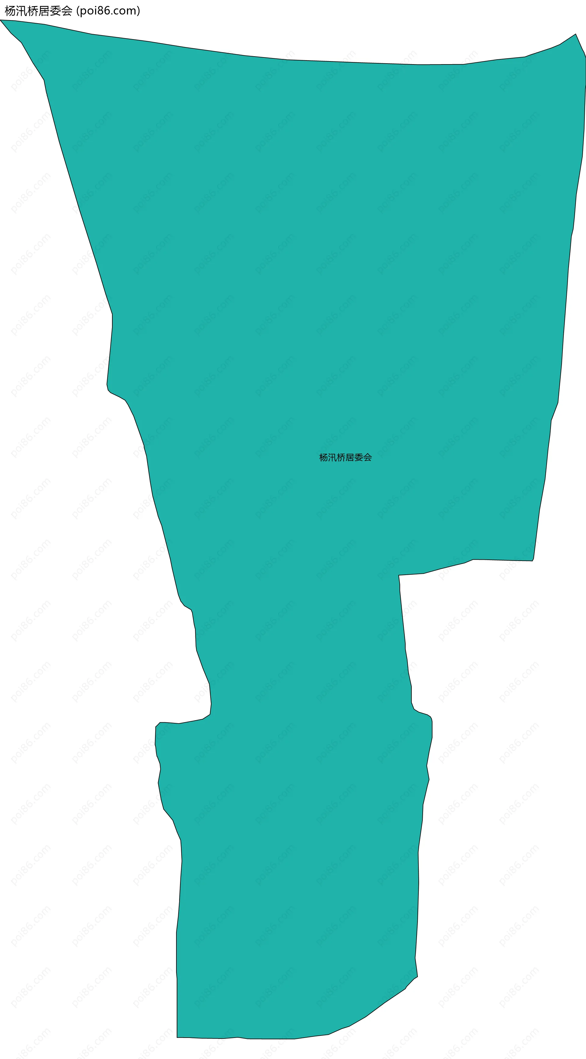 杨汛桥居委会边界地图