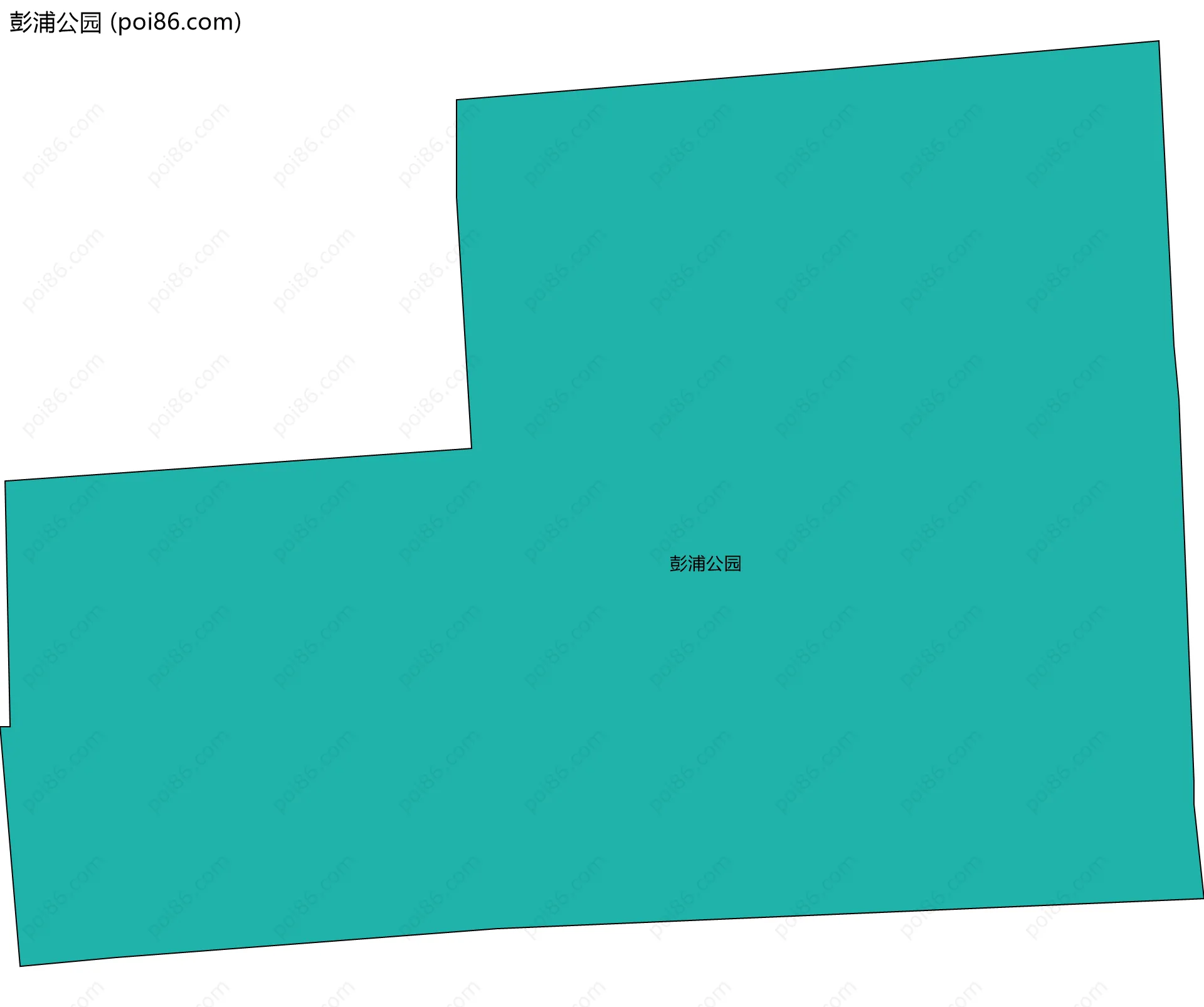 彭浦公园边界地图