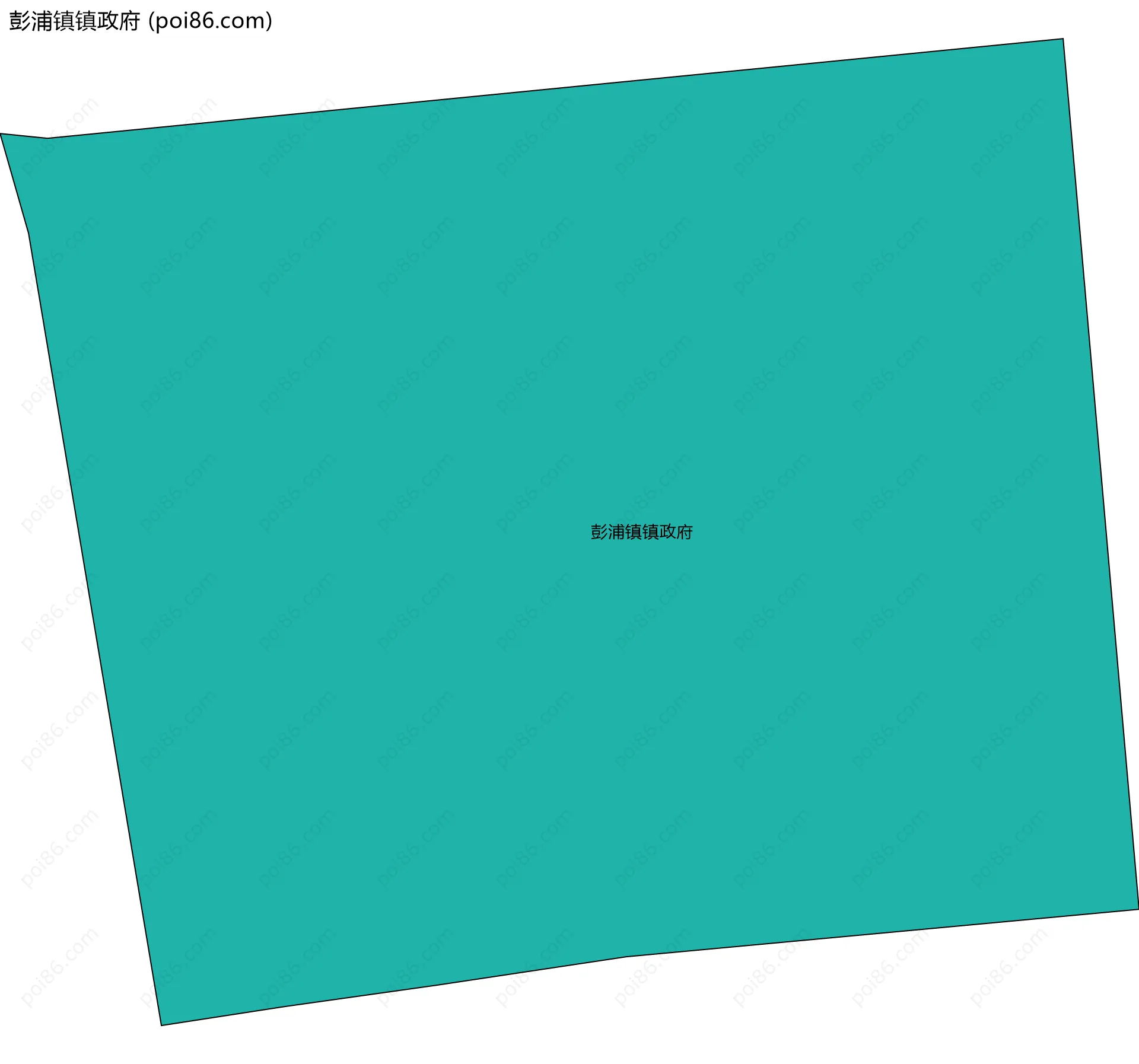 彭浦镇镇政府边界地图