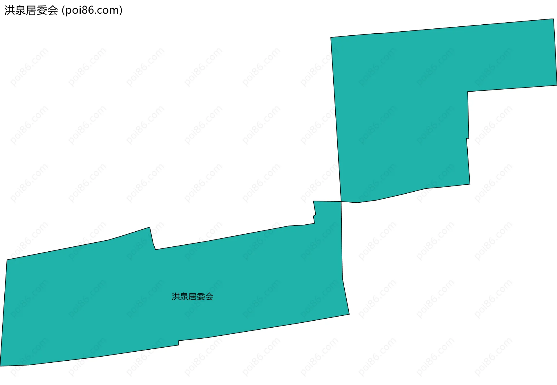 洪泉居委会边界地图