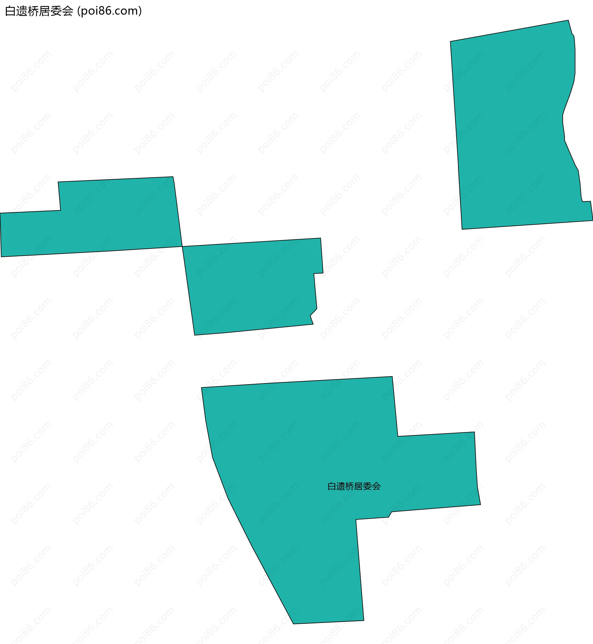 白遗桥居委会边界地图