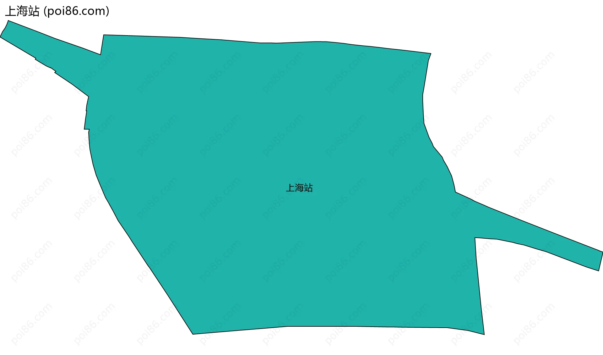 上海站边界地图