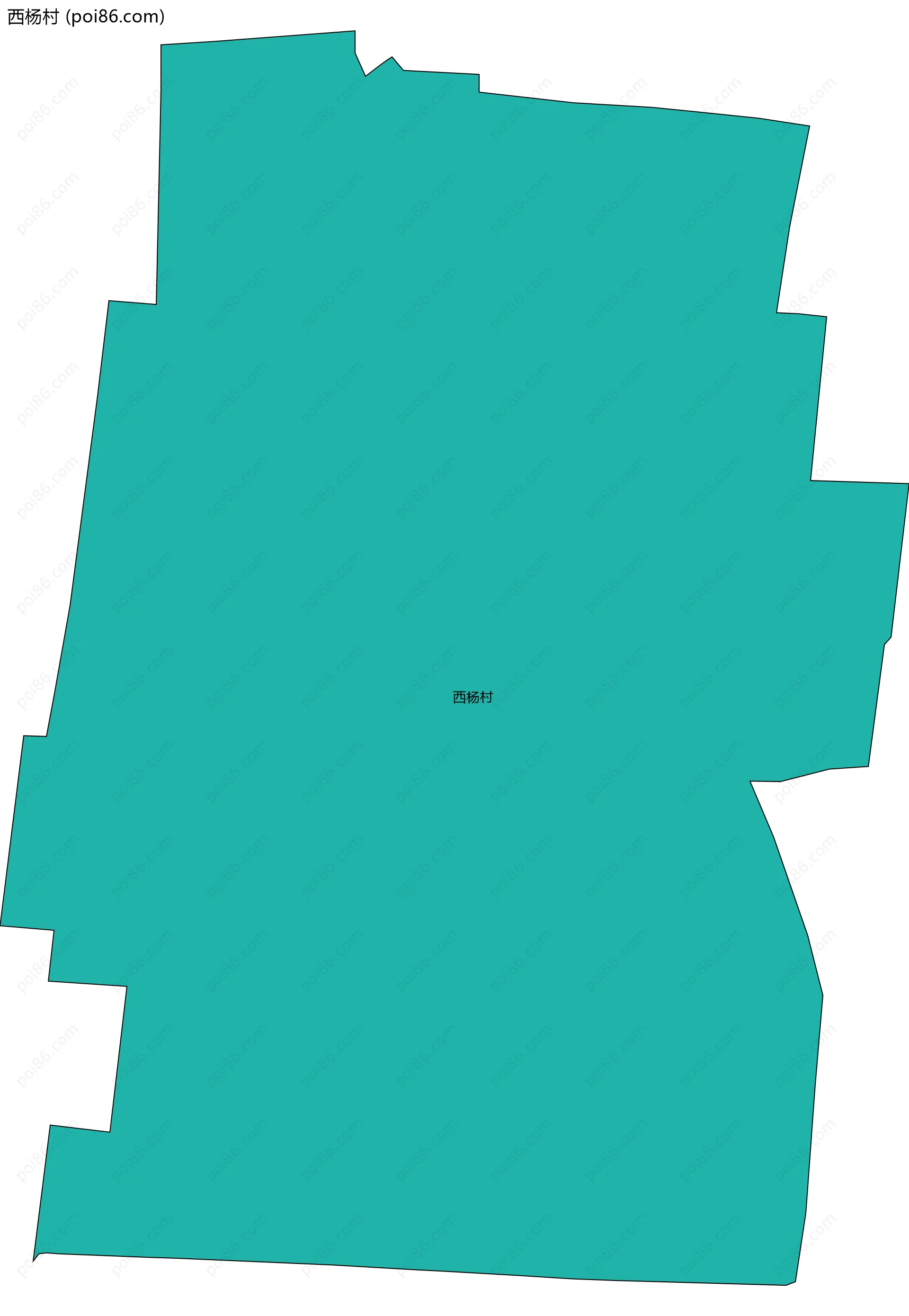 西杨村边界地图