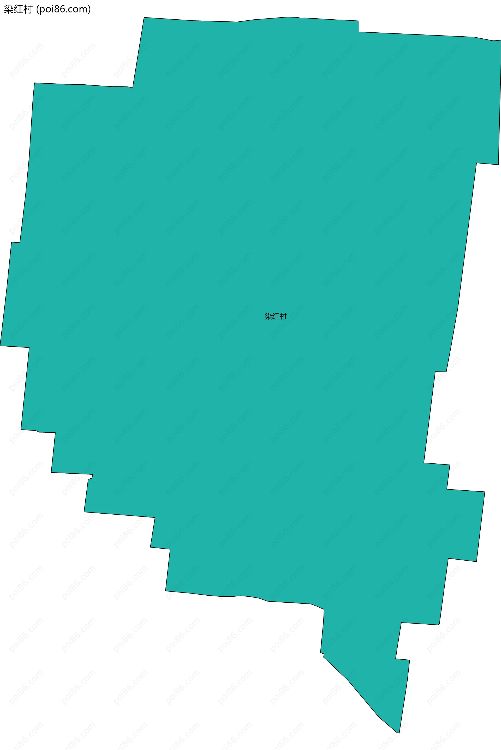染红村边界地图