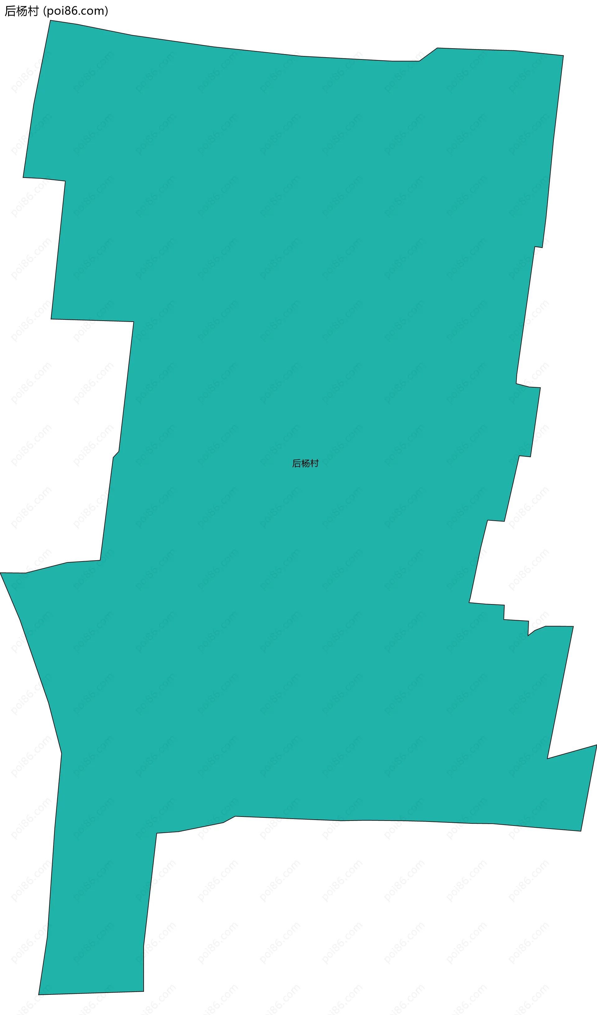 后杨村边界地图