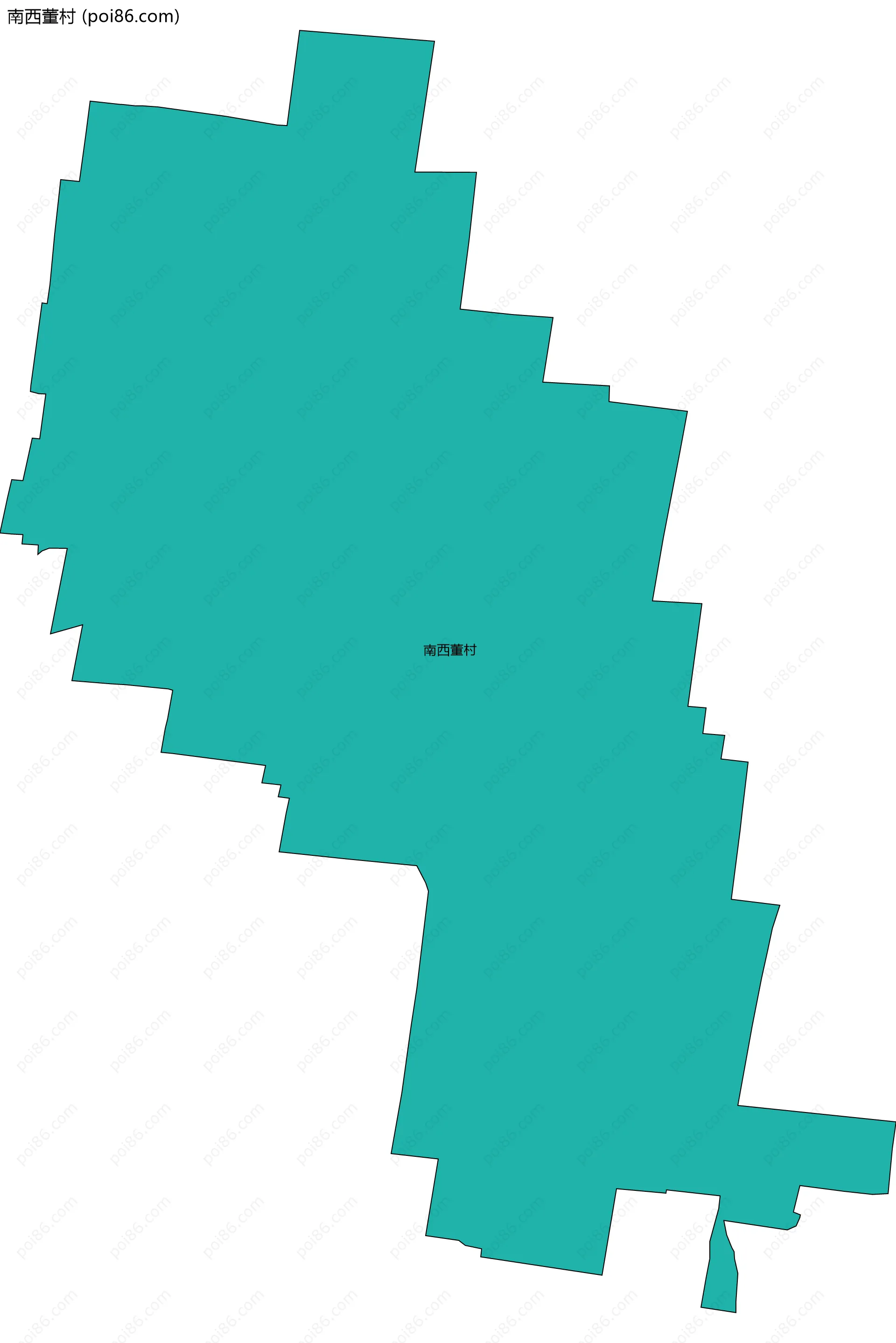 南西董村边界地图