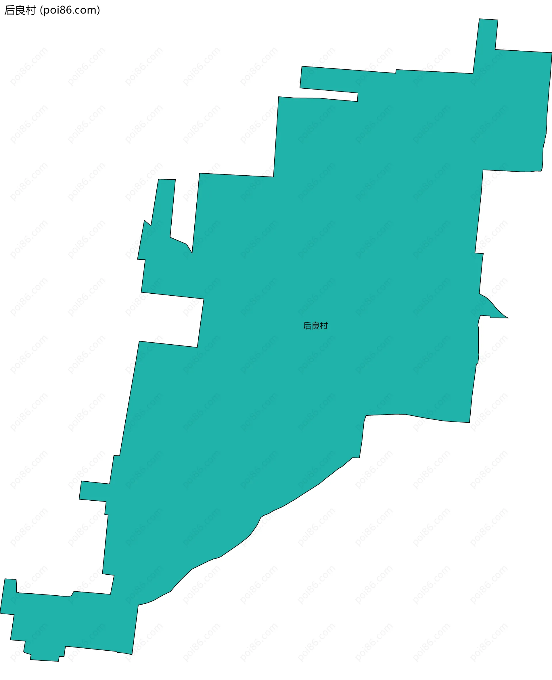 后良村边界地图