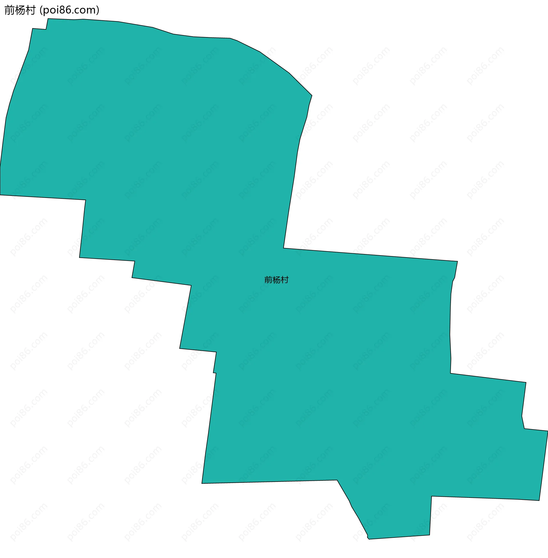 前杨村边界地图