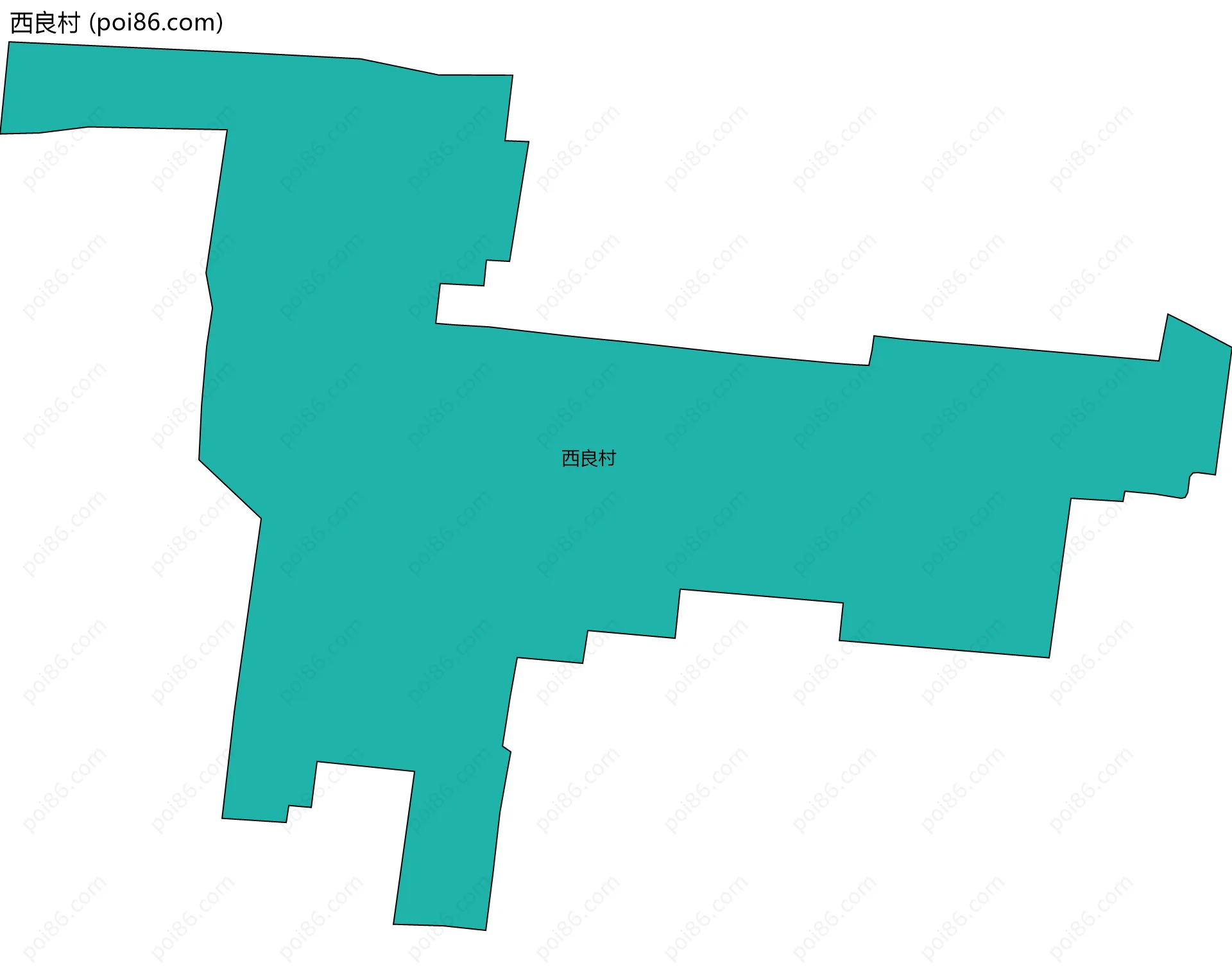 西良村边界地图