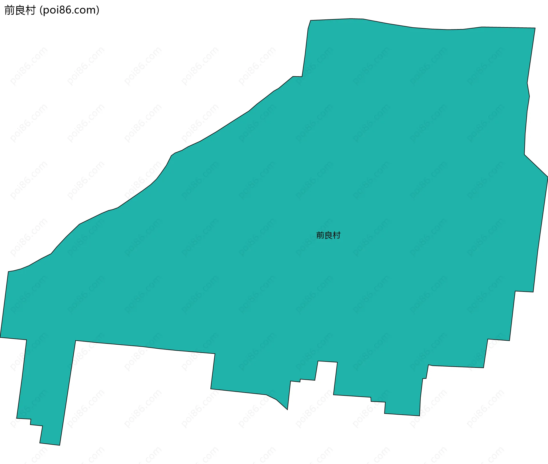 前良村边界地图