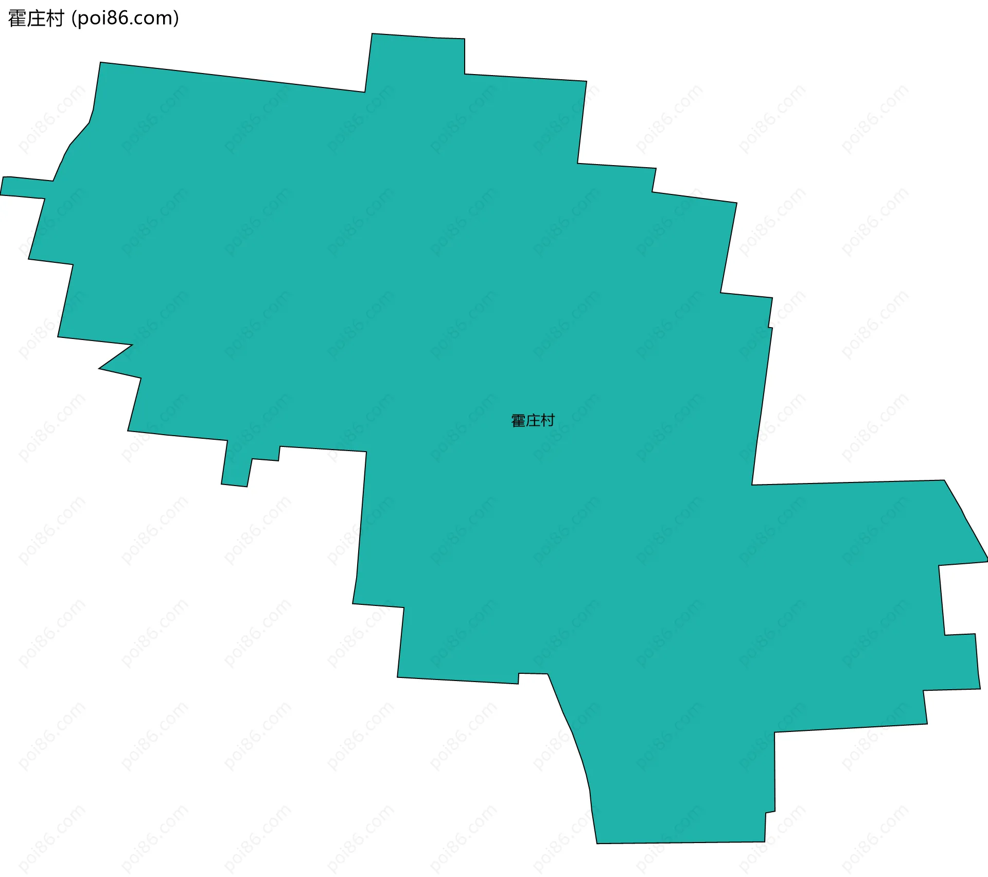 霍庄村边界地图