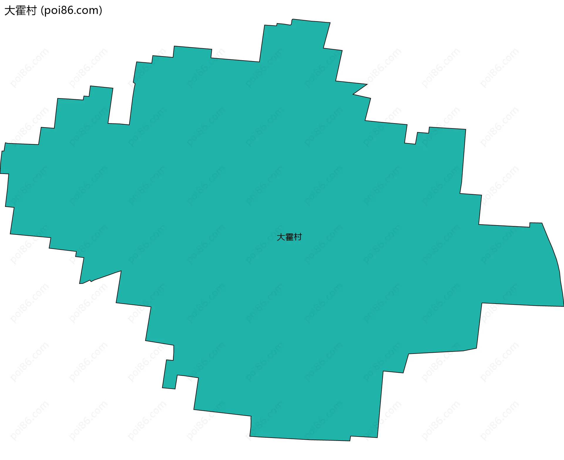 大霍村边界地图