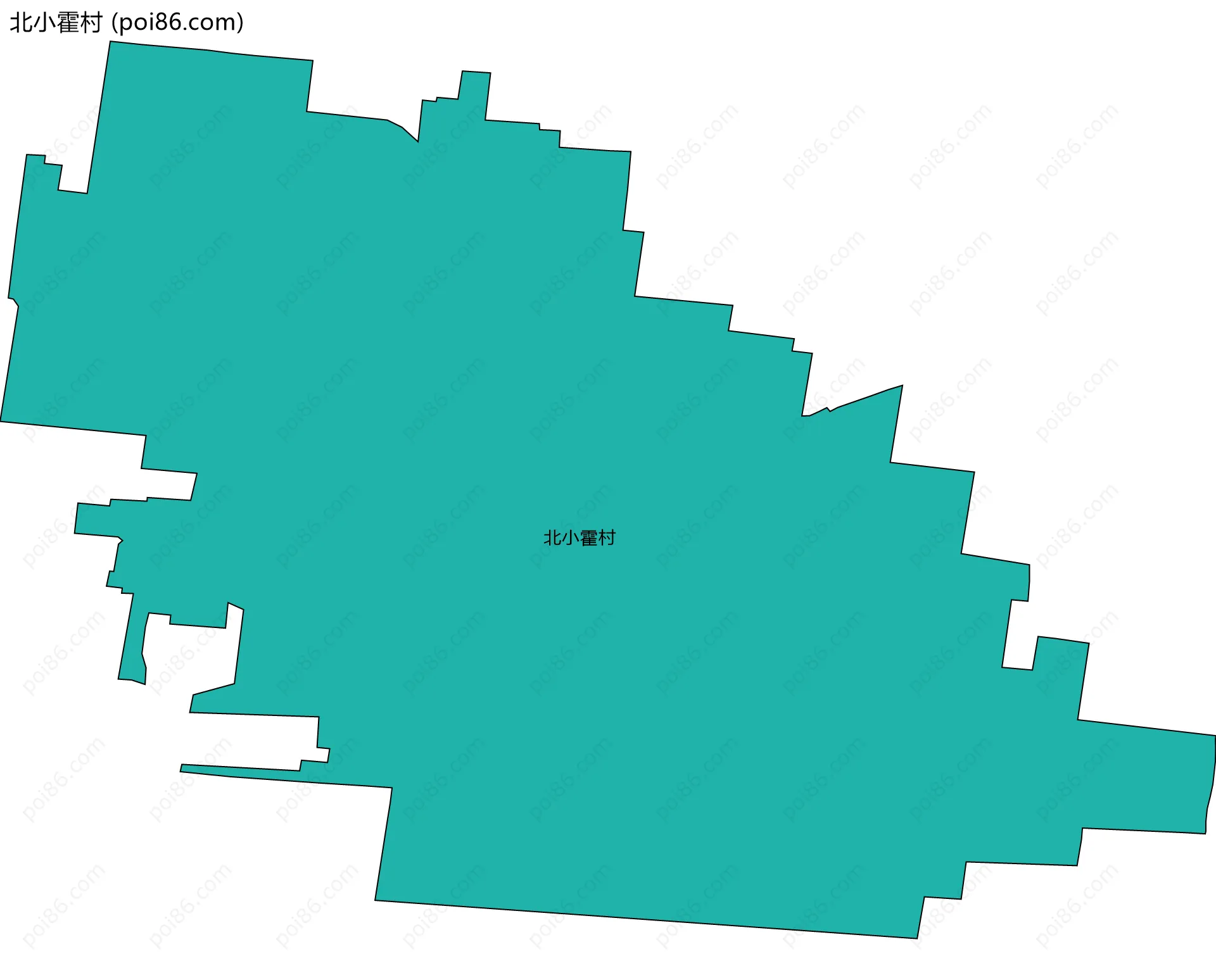 北小霍村边界地图
