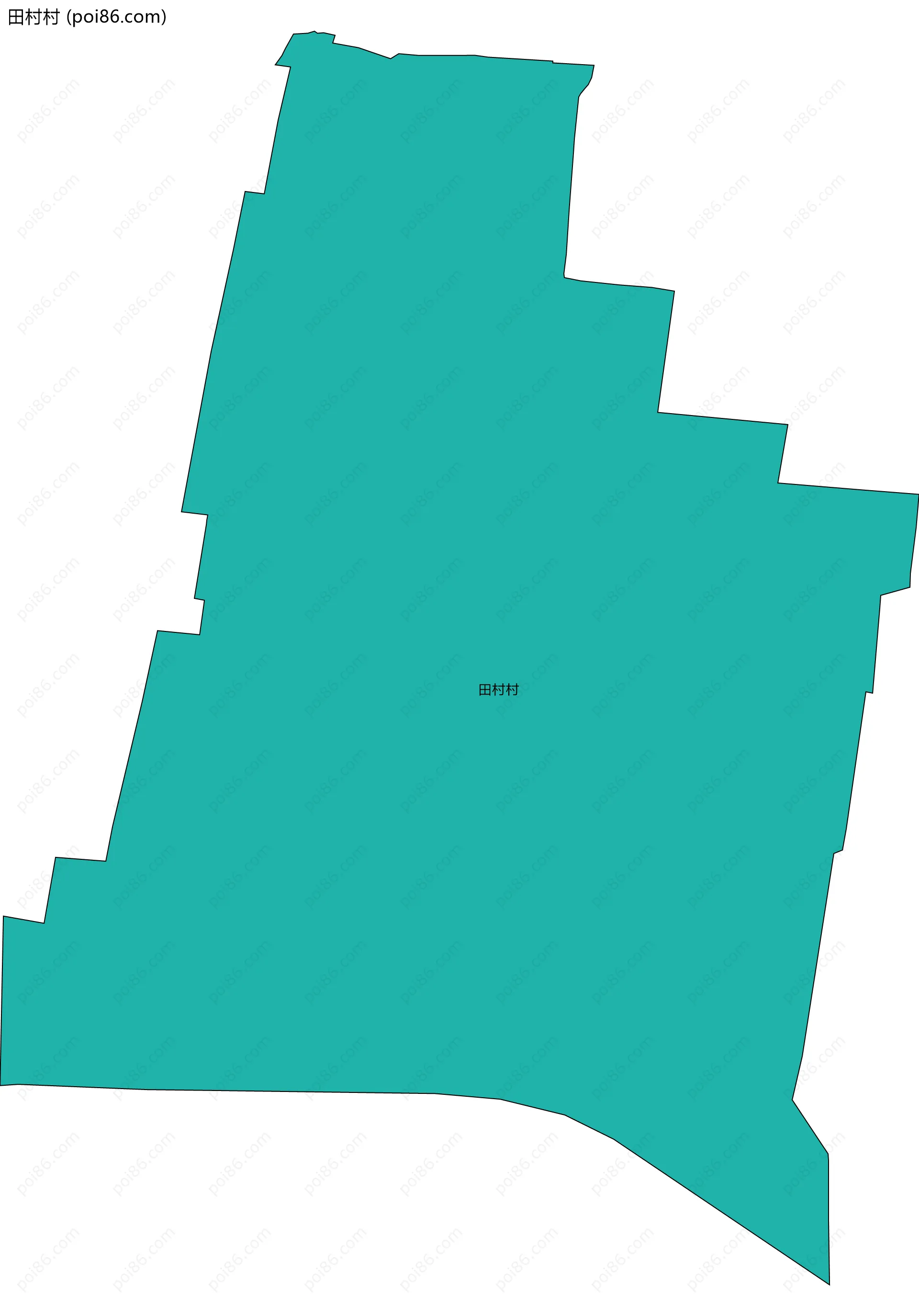 田村村边界地图