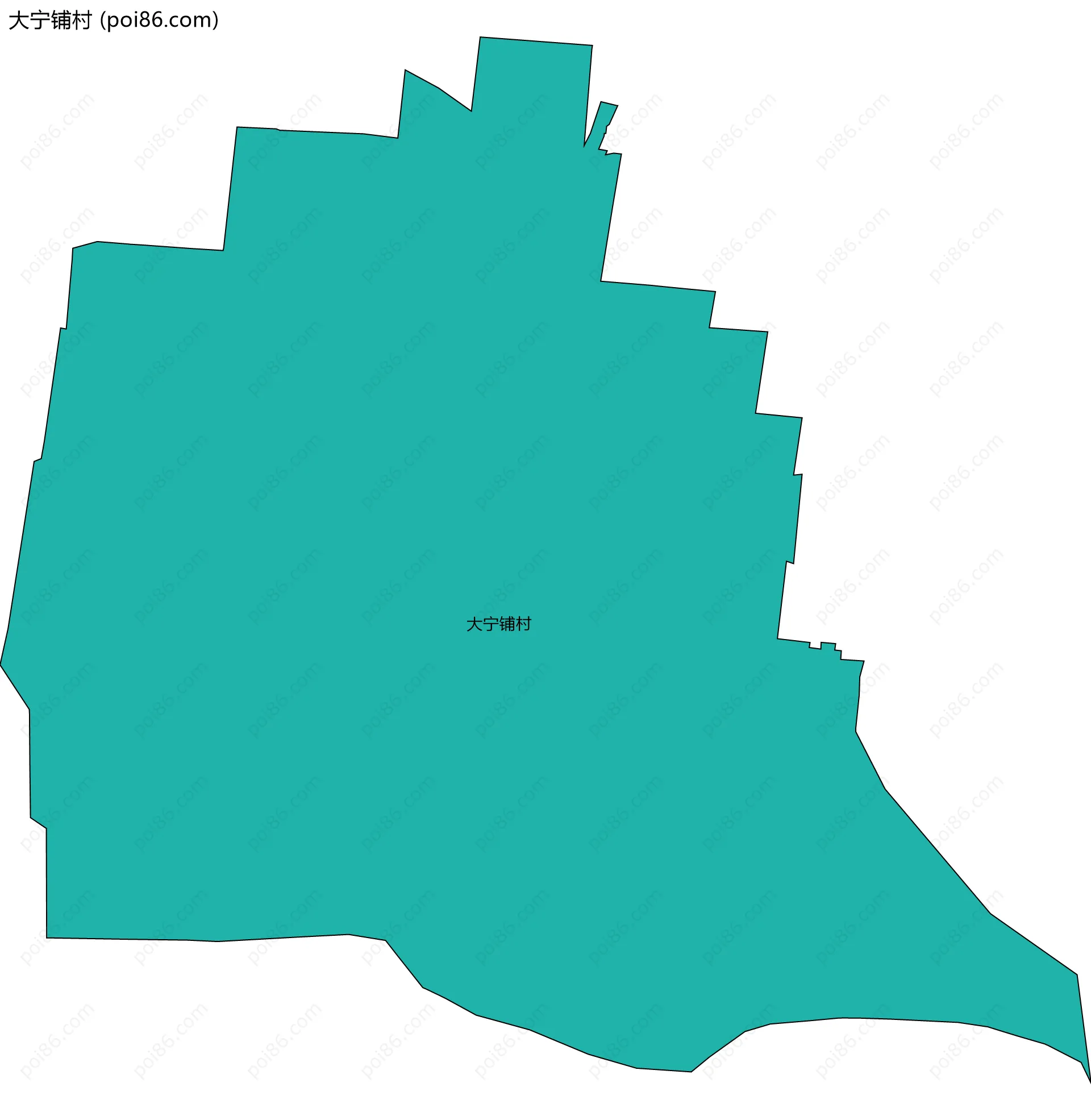 大宁铺村边界地图
