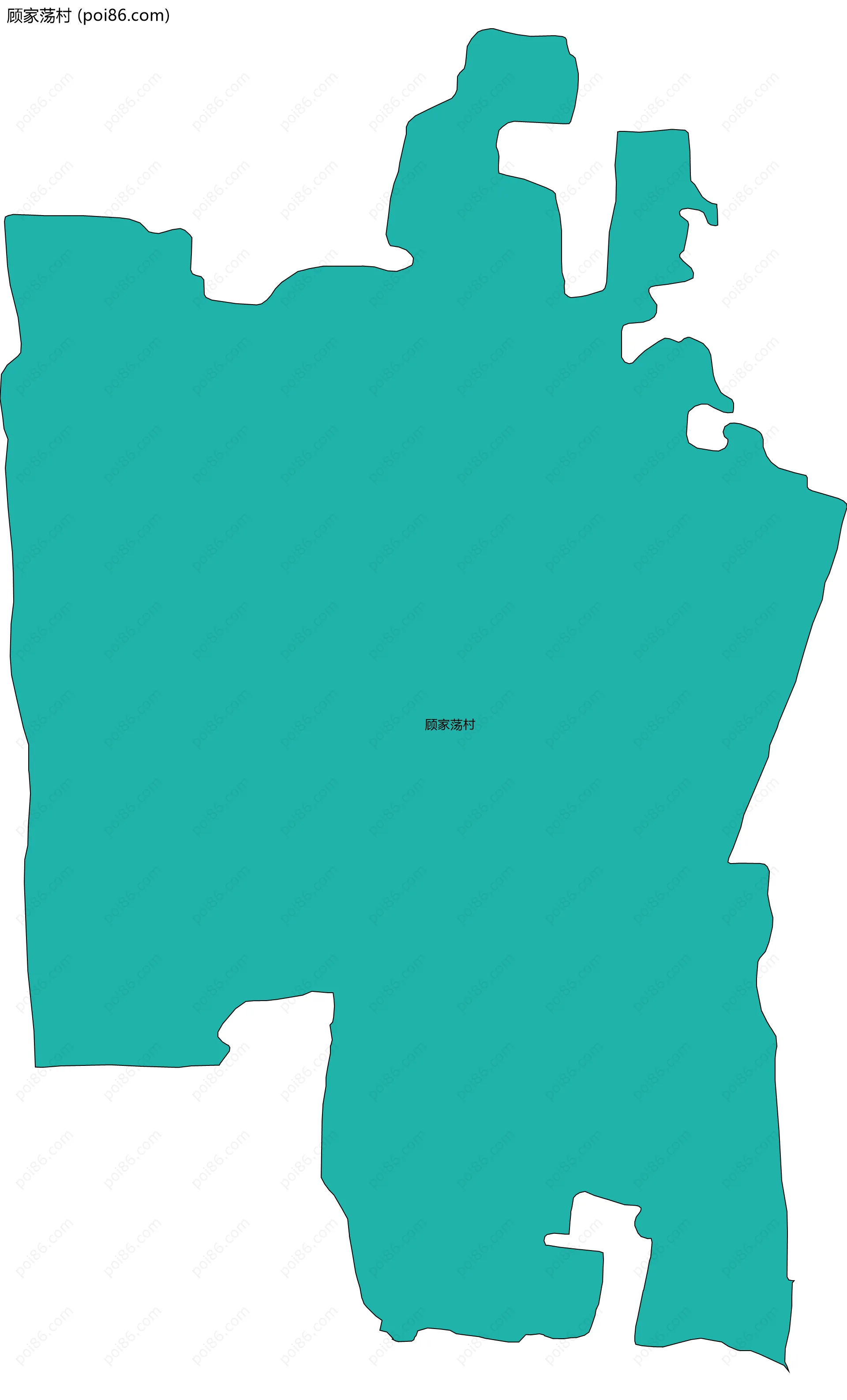 顾家荡村边界地图