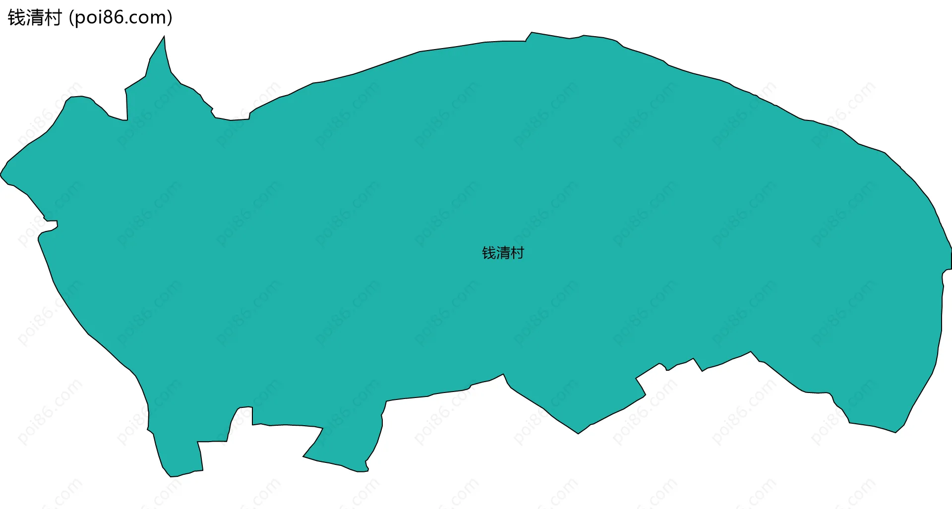 钱清村边界地图