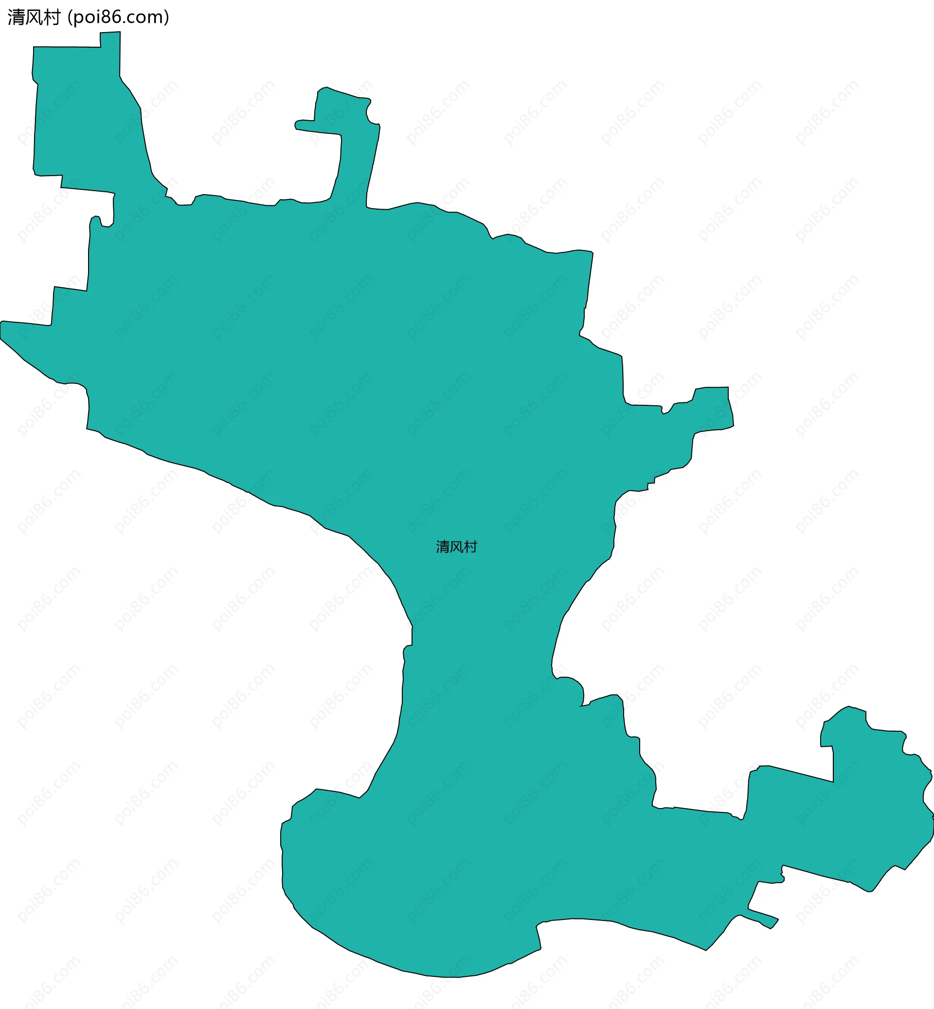 清风村边界地图